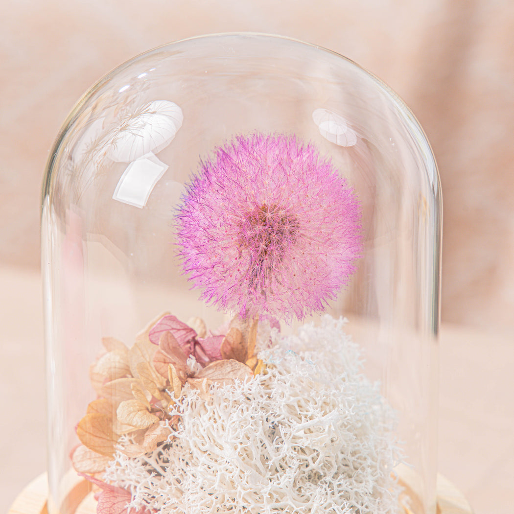 Purple Presered Dandelion Set 3 pcs Dried Flowers, DIY Material for Bouquet, - NCYPgarden