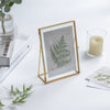 NCYP 5" X 7" Tabletop Gold Brass Rectangle Glass Artwork Photo Picture Display Frame - NCYPgarden