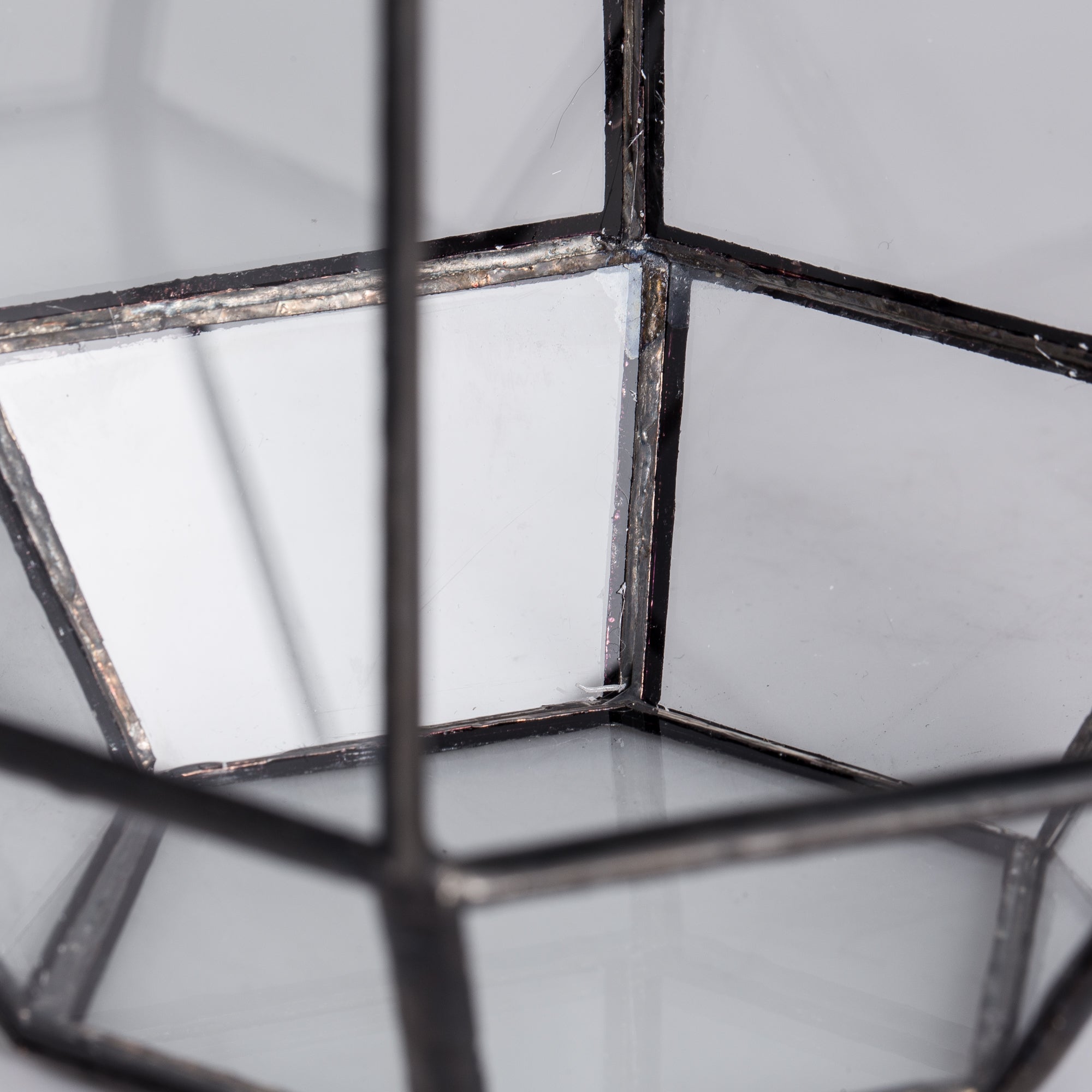 Handmade Irregular Tall Black Glass Geometric Terrarium for Succulents Moss Airplants - small PG01A1 - NCYPgarden