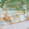 Arched Curved Roof Vintage Glass Card Box Terrarium, with Lock and Slot Handmade Brass for Wedding Receiption Wishwell Keepsake - NCYPgarden