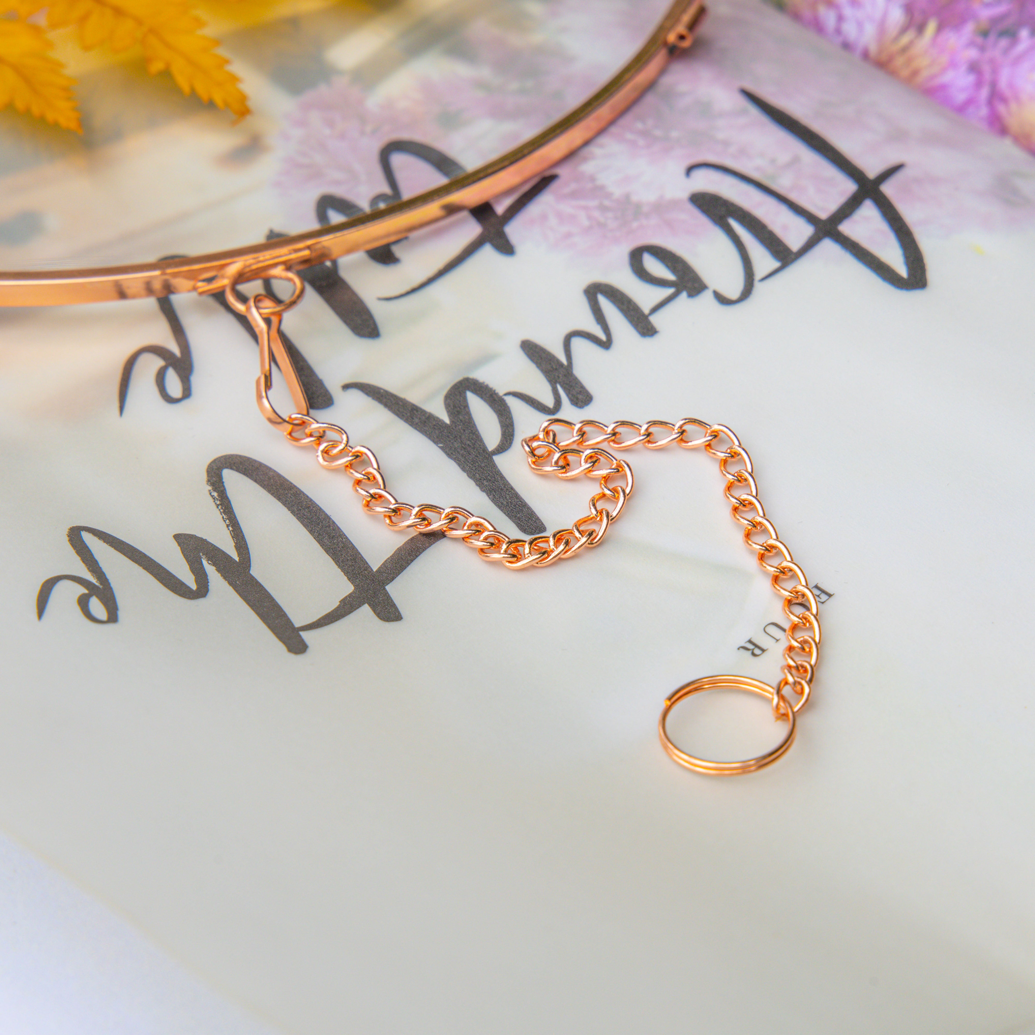 Handmade 7'' Rose Gold Wall Hanging Photo Frame, Pressed Flower Frame, Glass Photo Frame, Wall Decor Housewarming Gift - NCYPgarden