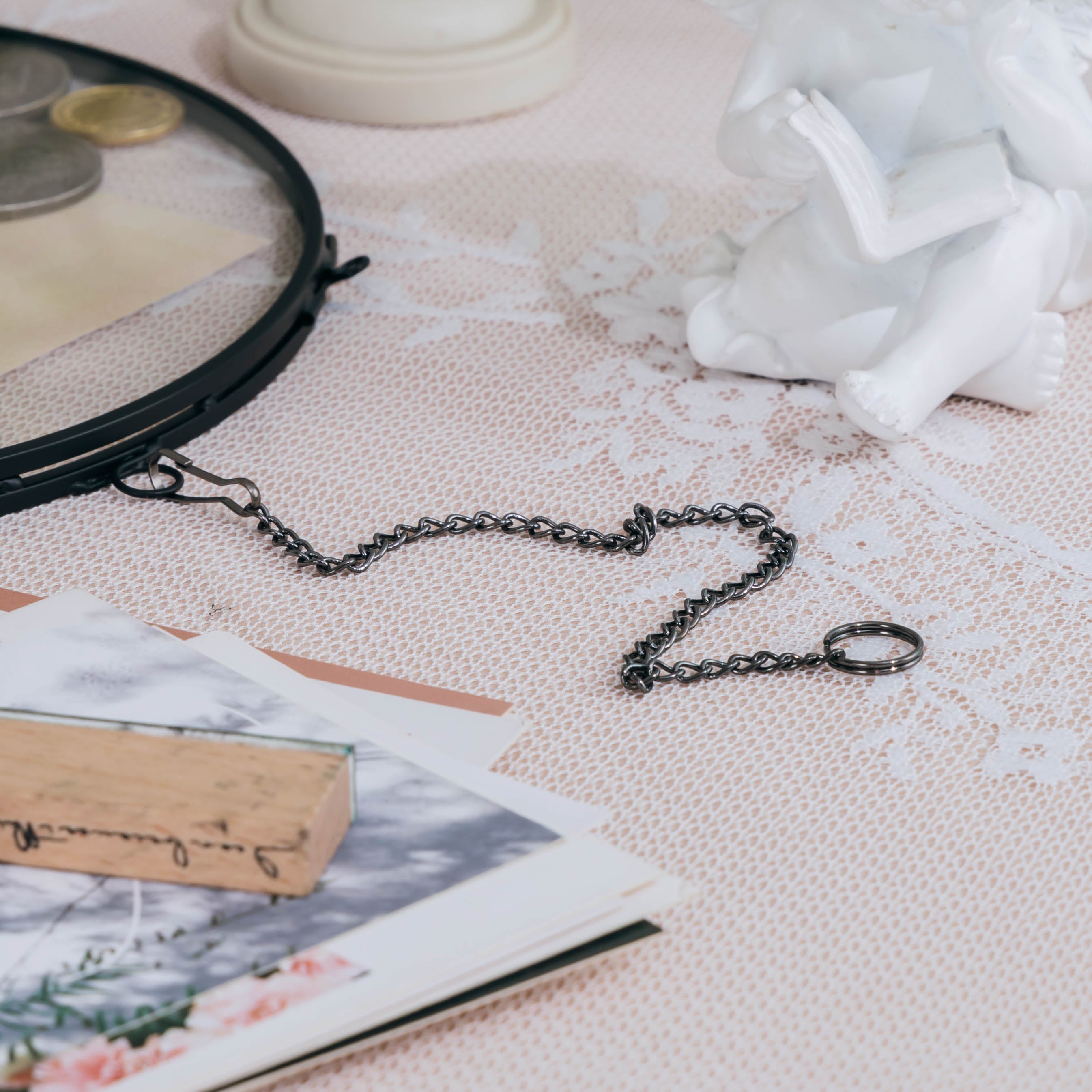 Wall Hanging Black Round 8" Herbarium Brass Glass Frame for Thick Pressed Flowers, Dried Flowers, Poster, Coin, Double Glass, floating Frame - NCYPgarden