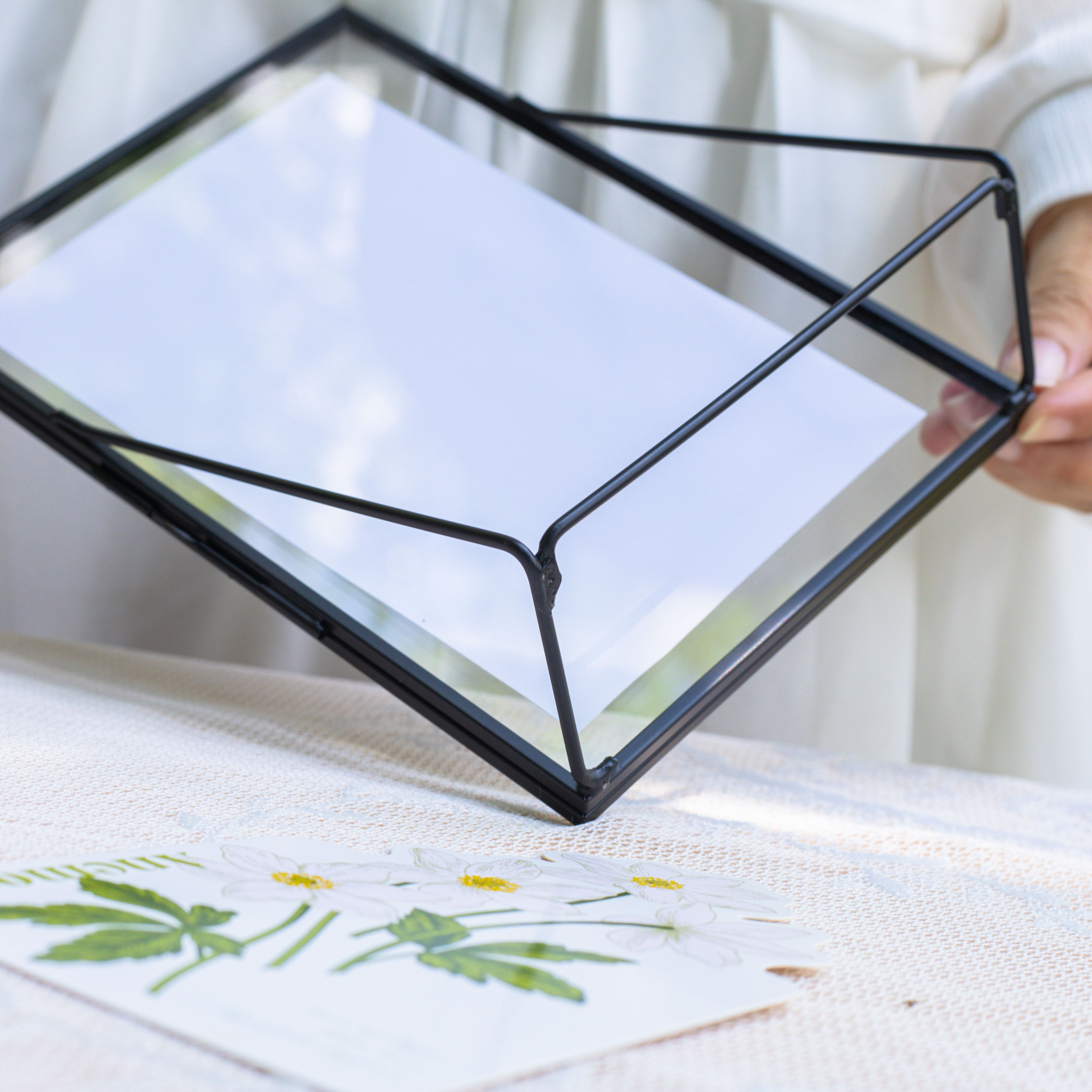 Modern Black Table Number Holder, 5X7'' Photo Picture Frame, for Outdoor Garden Wedding, Bridal Shower - NCYPgarden