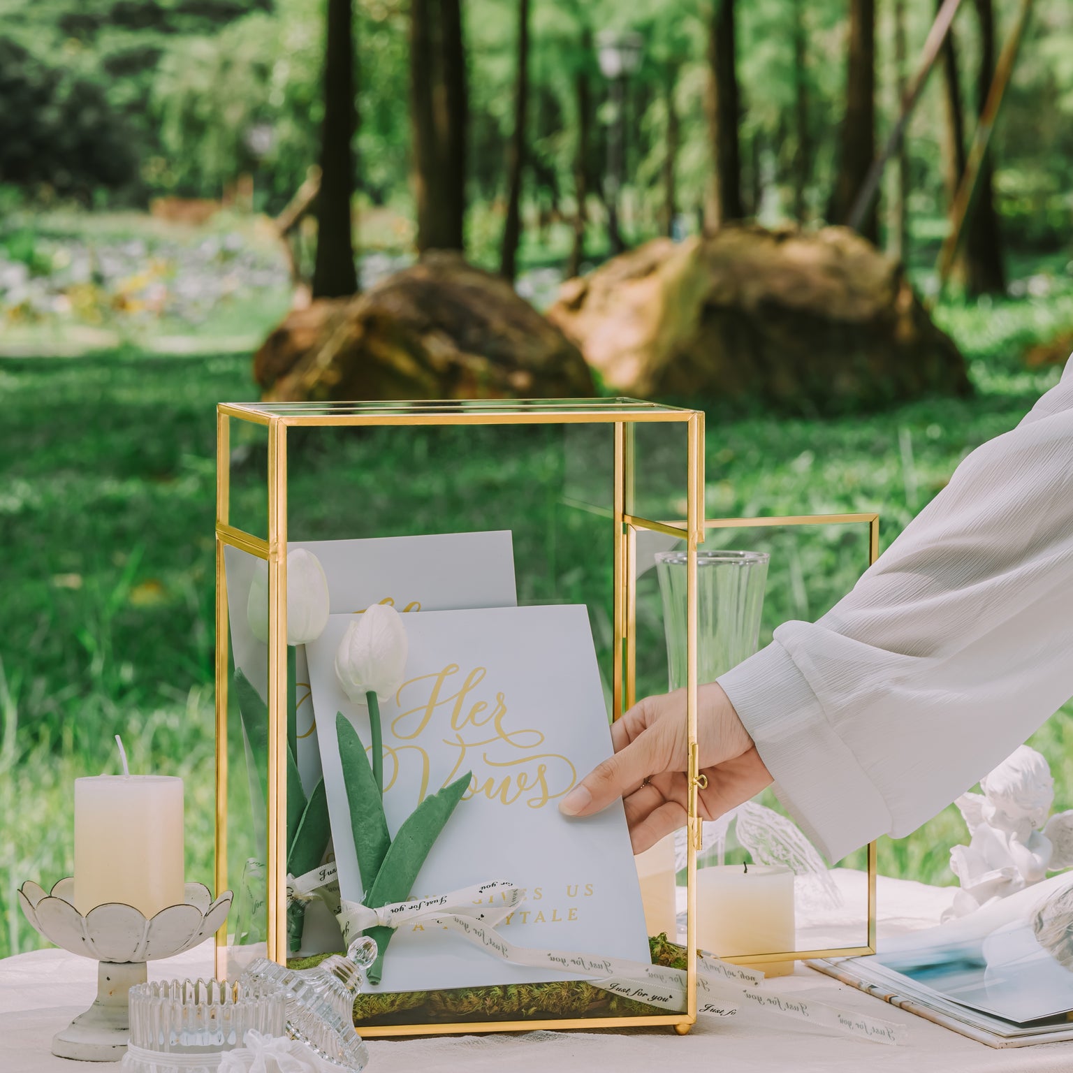 Wedding Glass Card Box NCYPgarden