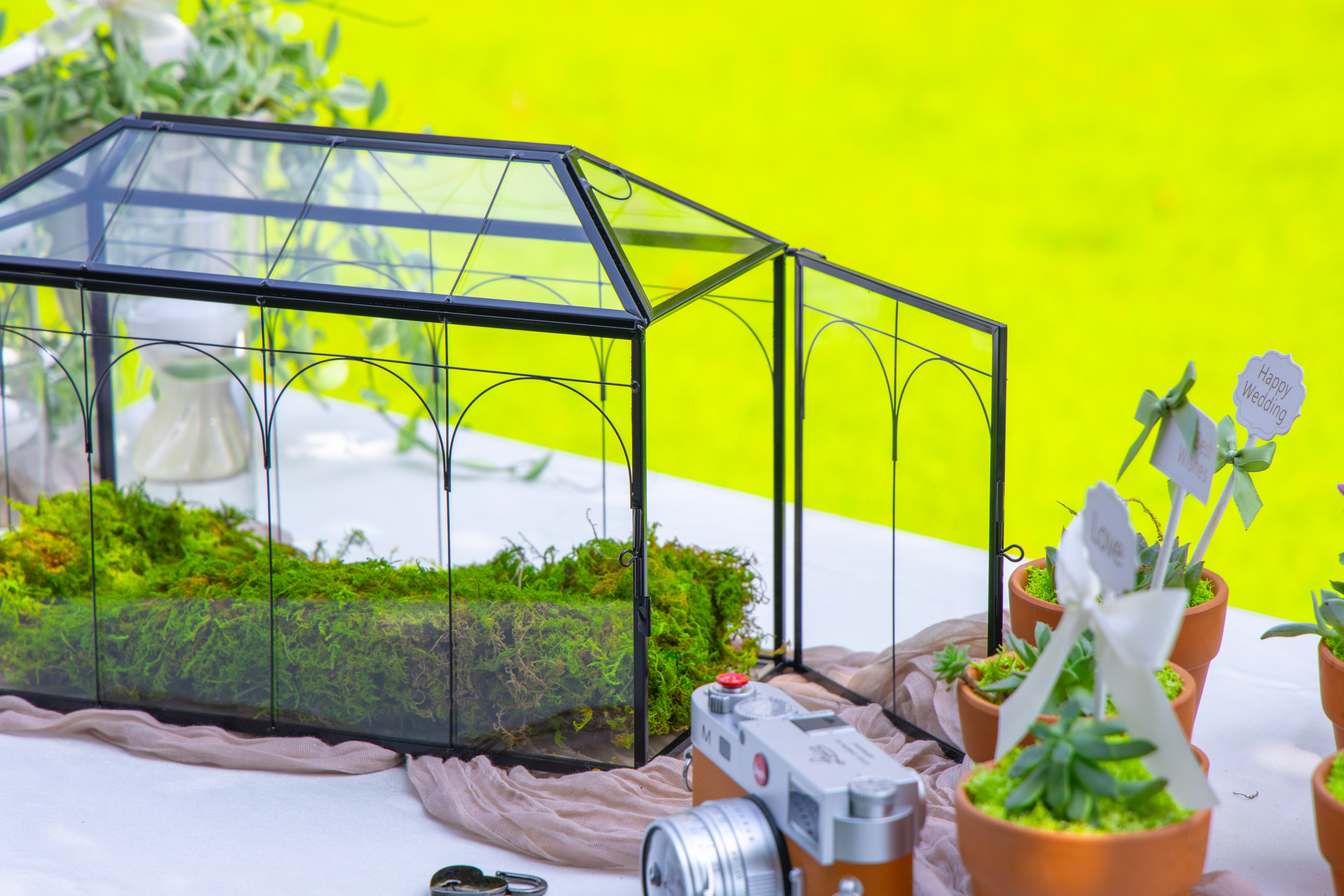 12.6"Handmade Black Wedding Card Box with Slot and Lock, Size Large, for Reception - NCYPgarden