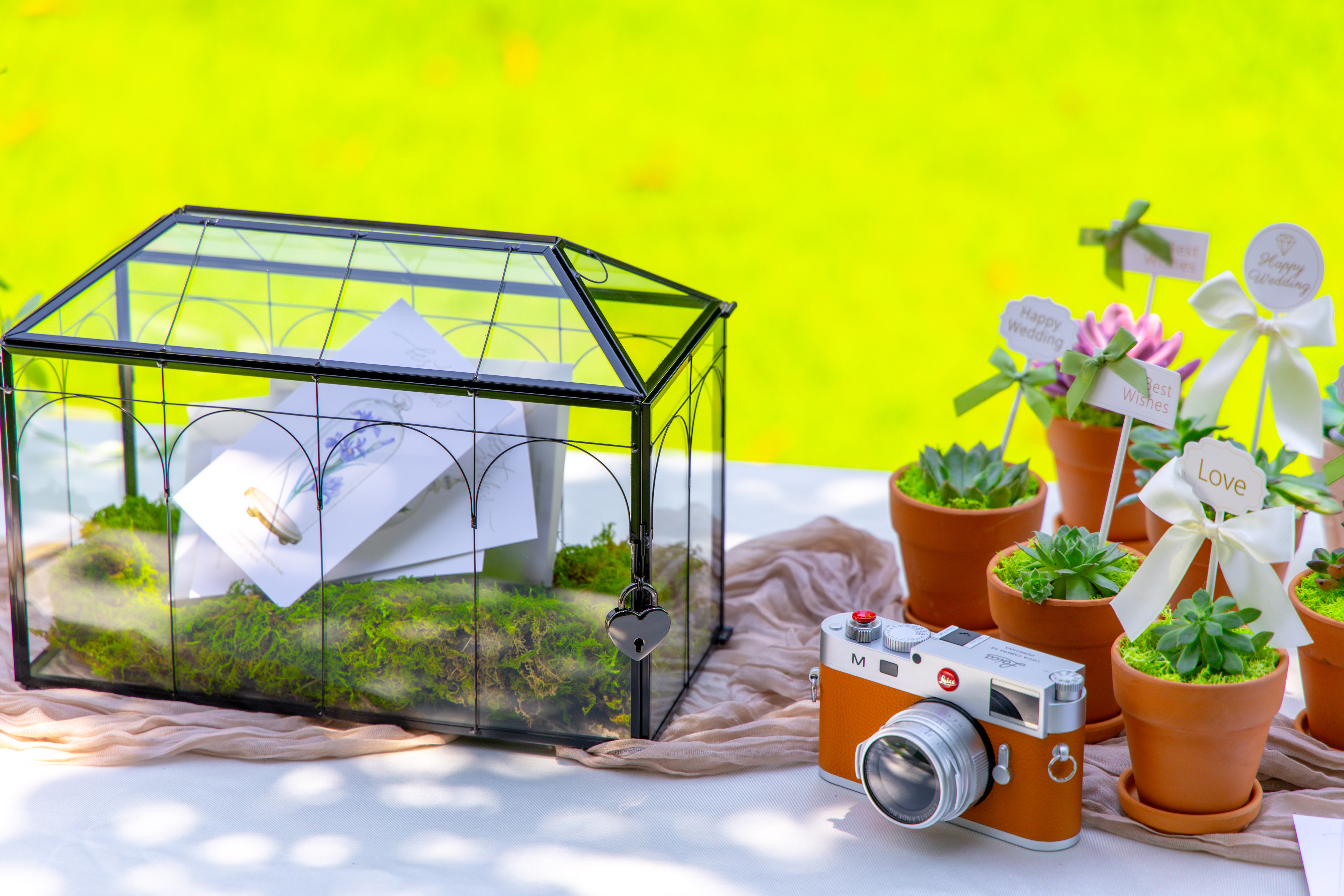 12.6"Handmade Black Wedding Card Box with Slot and Lock, Size Large, for Reception - NCYPgarden