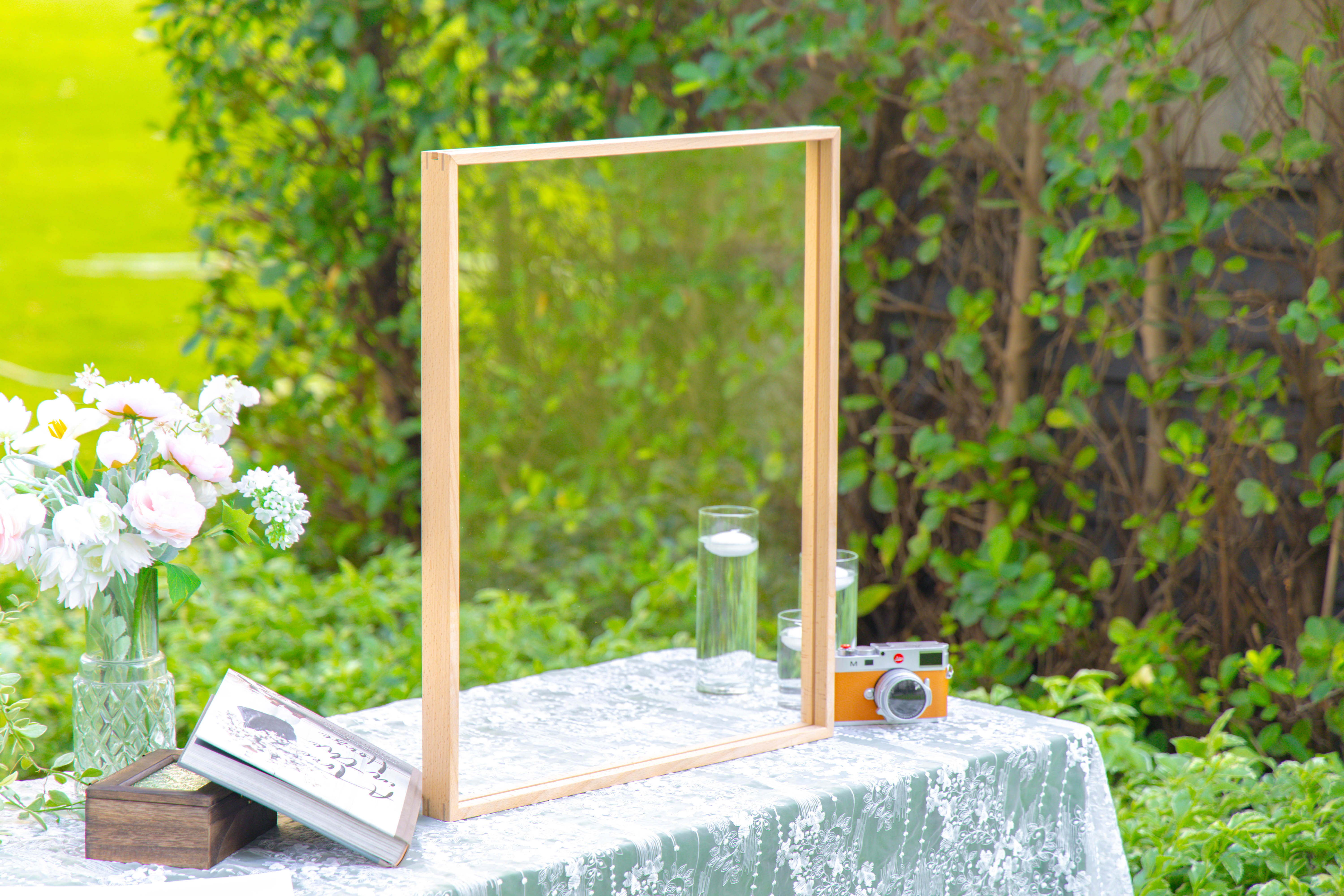 Customizable  NCYP Handmade 18x24" 20x24" Tabletop Wall Hanging Natural Wood Acrylic Artwork  Floating Frame - NCYPgarden