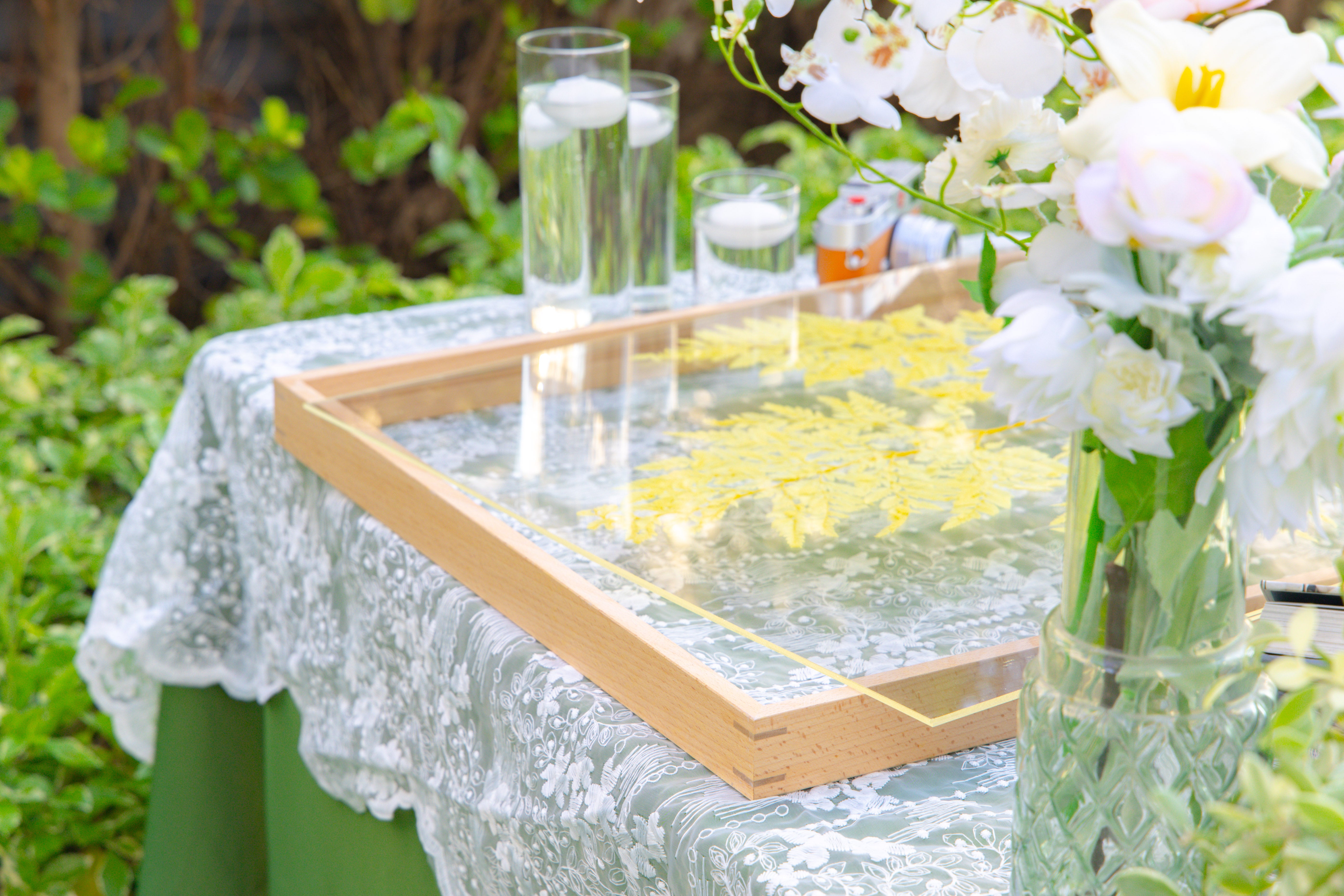 Customizable  NCYP Handmade 18x24" 20x24" Tabletop Wall Hanging Natural Wood Acrylic Artwork  Floating Frame - NCYPgarden