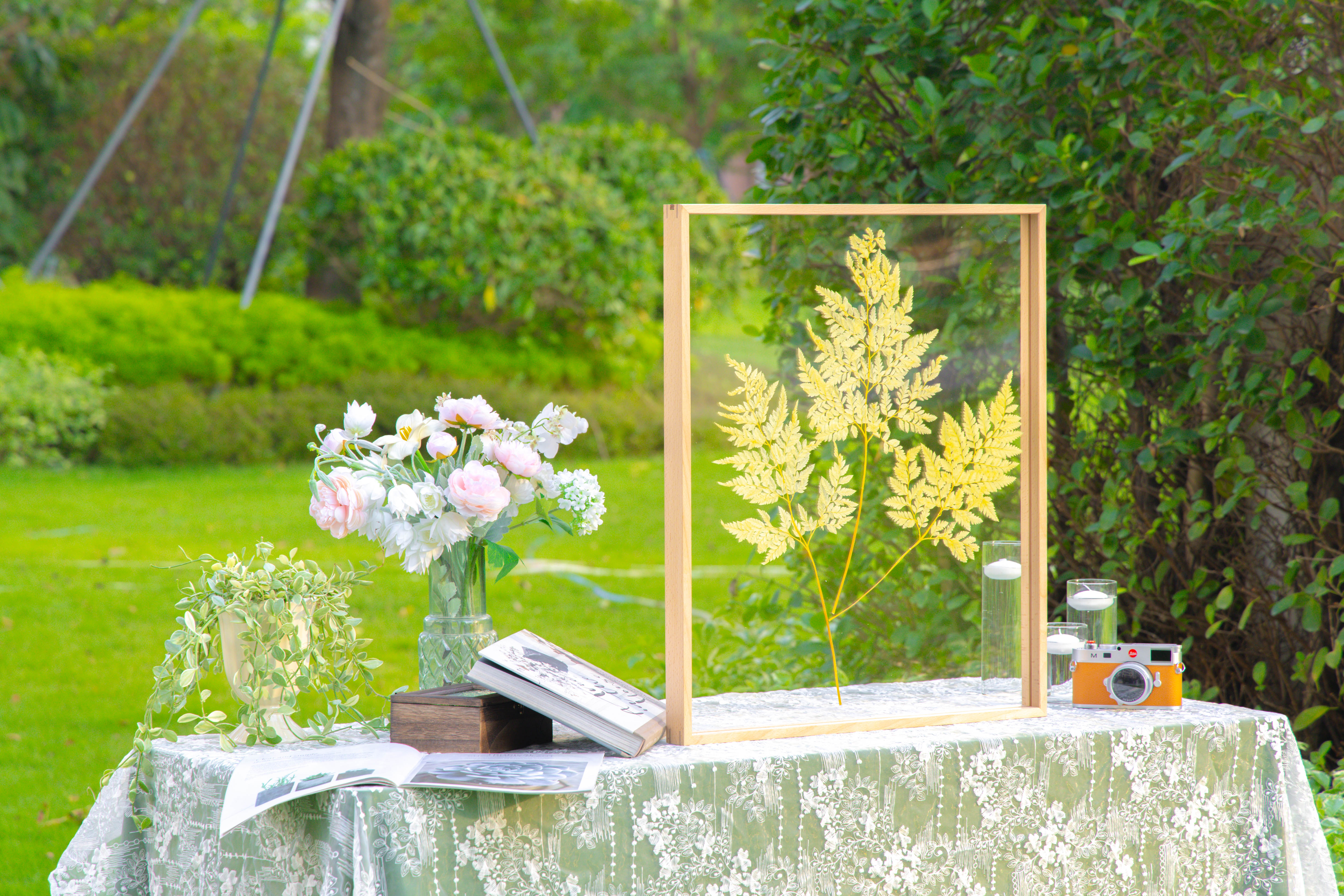 Customizable  NCYP Handmade 18x24" 20x24" Tabletop Wall Hanging Natural Wood Acrylic Artwork  Floating Frame - NCYPgarden