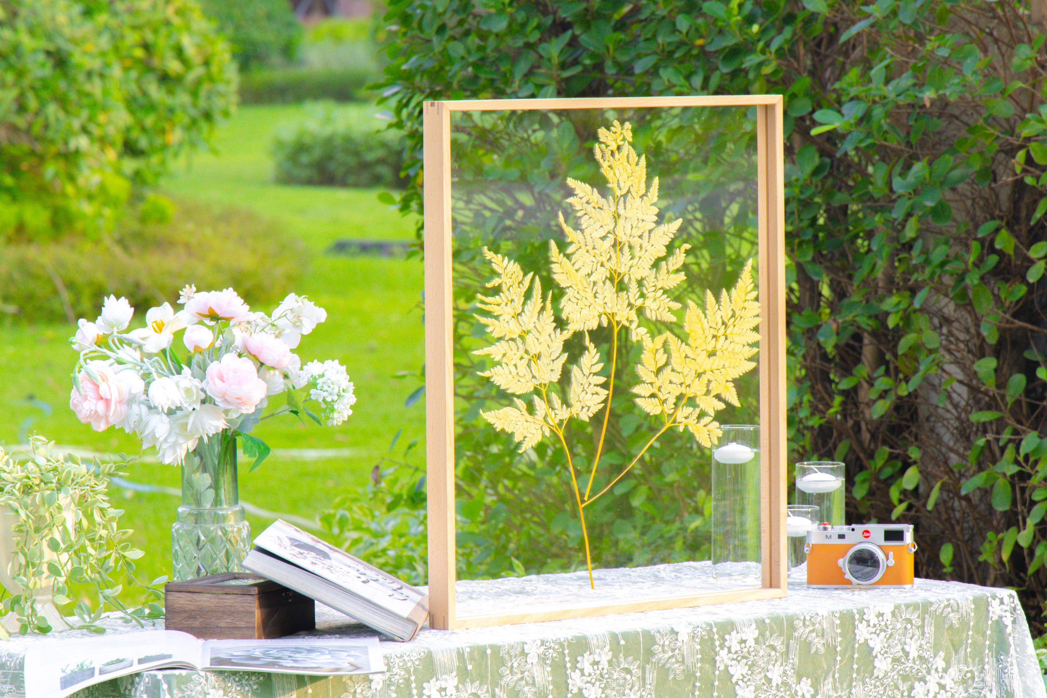 Customizable  NCYP Handmade 18x24" 20x24" Tabletop Wall Hanging Natural Wood Acrylic Artwork  Floating Frame - NCYPgarden