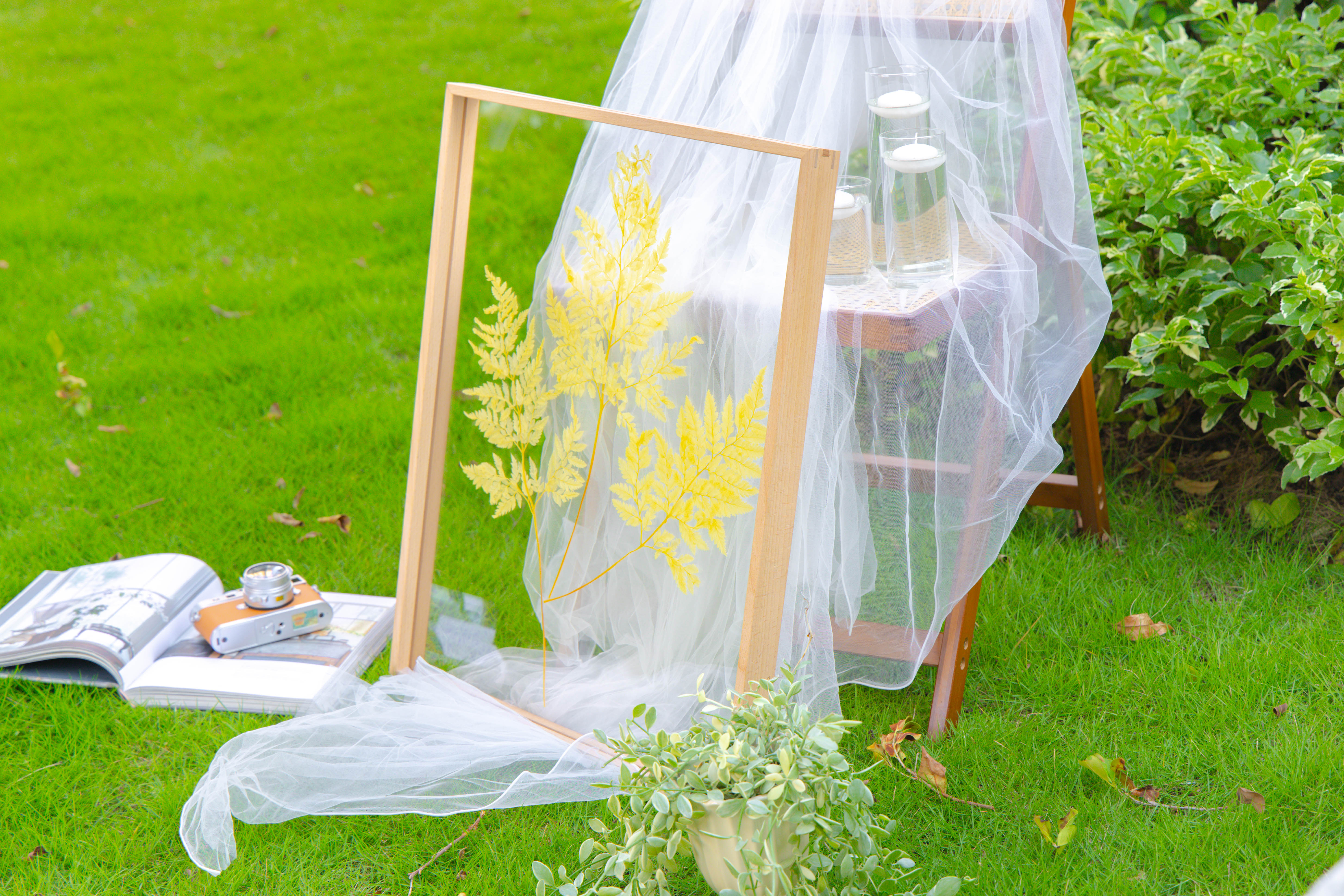 Customizable  NCYP Handmade 18x24" 20x24" Tabletop Wall Hanging Natural Wood Acrylic Artwork  Floating Frame - NCYPgarden