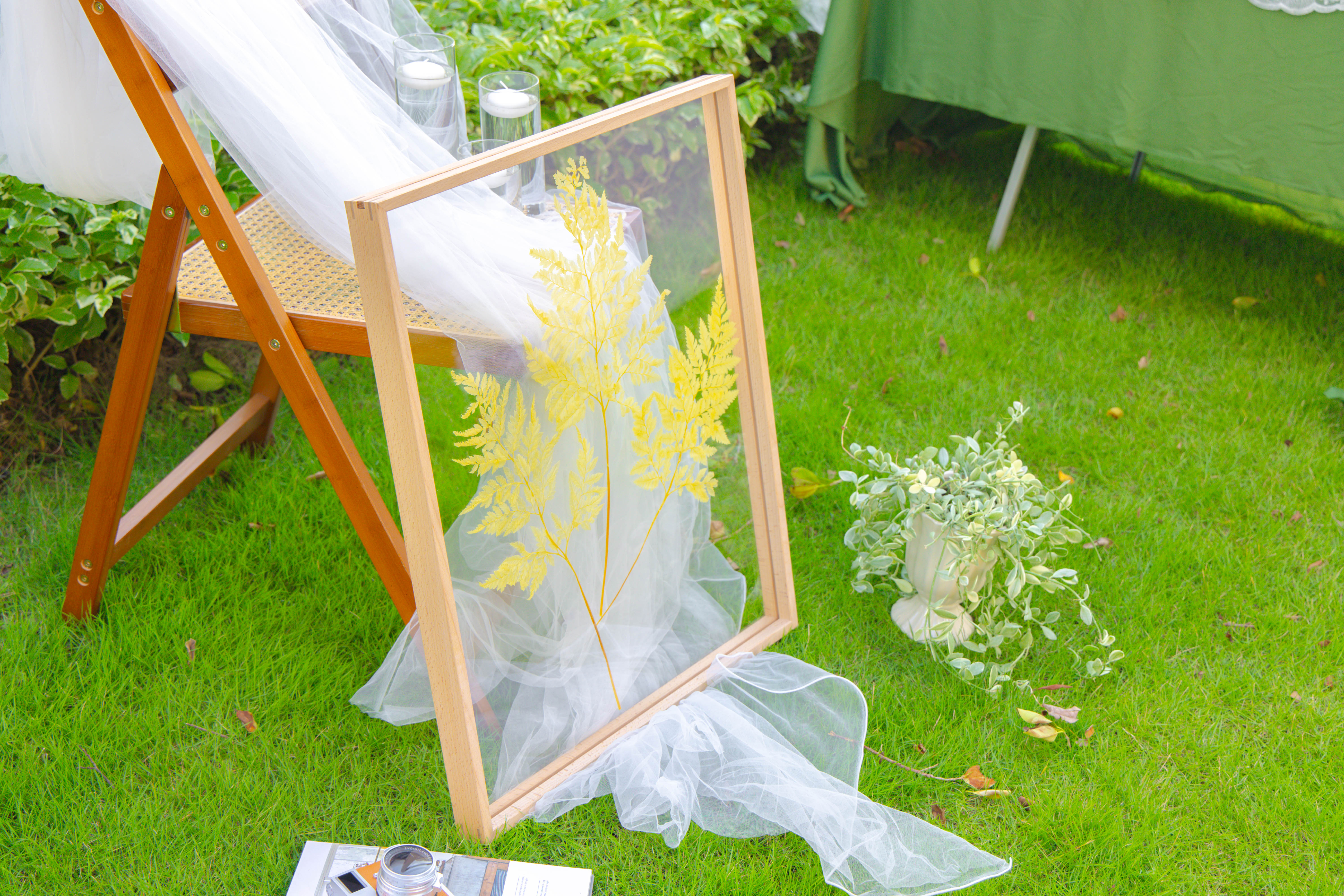 Customizable  NCYP Handmade 18x24" 20x24" Tabletop Wall Hanging Natural Wood Acrylic Artwork  Floating Frame - NCYPgarden