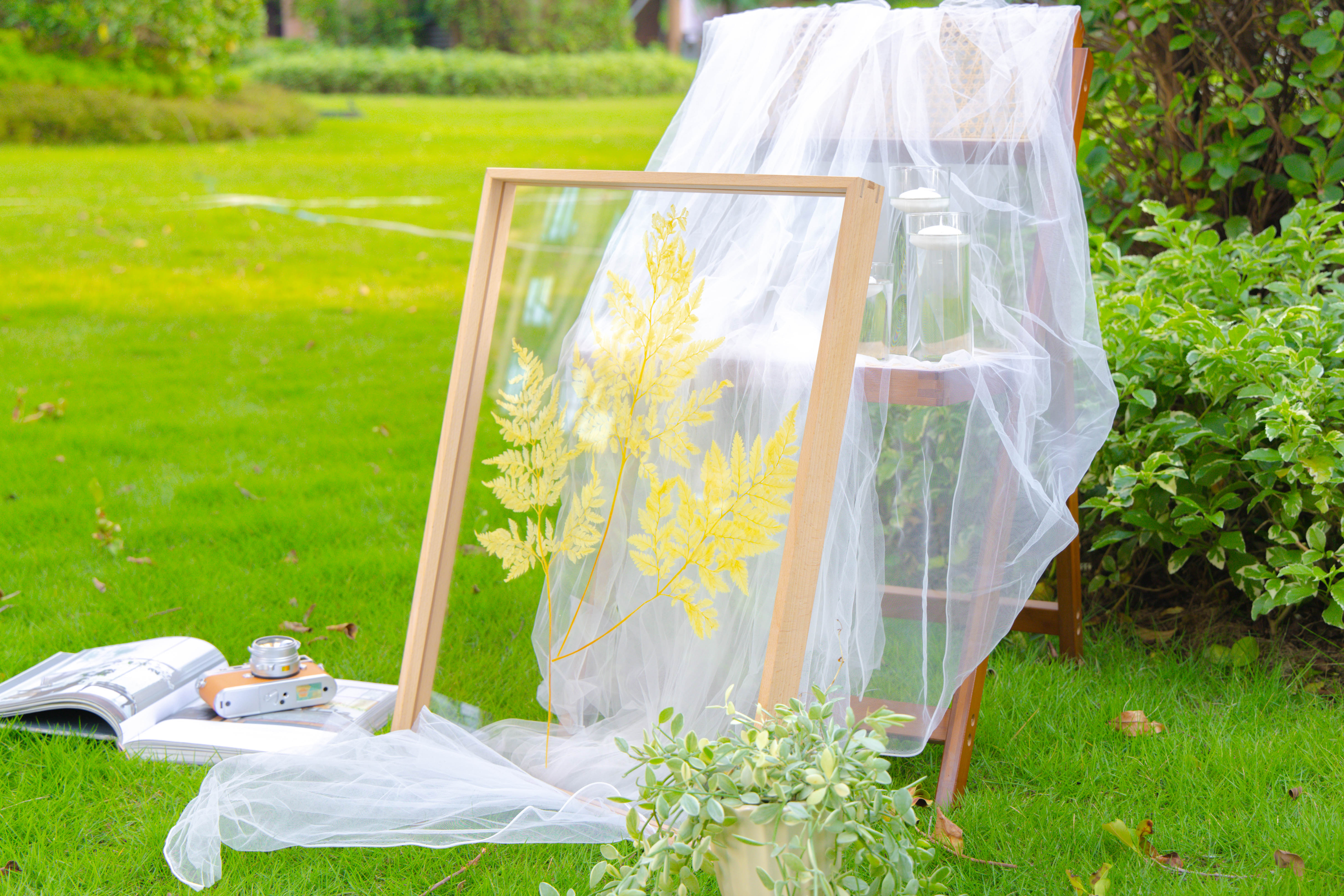 Customizable  NCYP Handmade 18x24" 20x24" Tabletop Wall Hanging Natural Wood Acrylic Artwork  Floating Frame - NCYPgarden