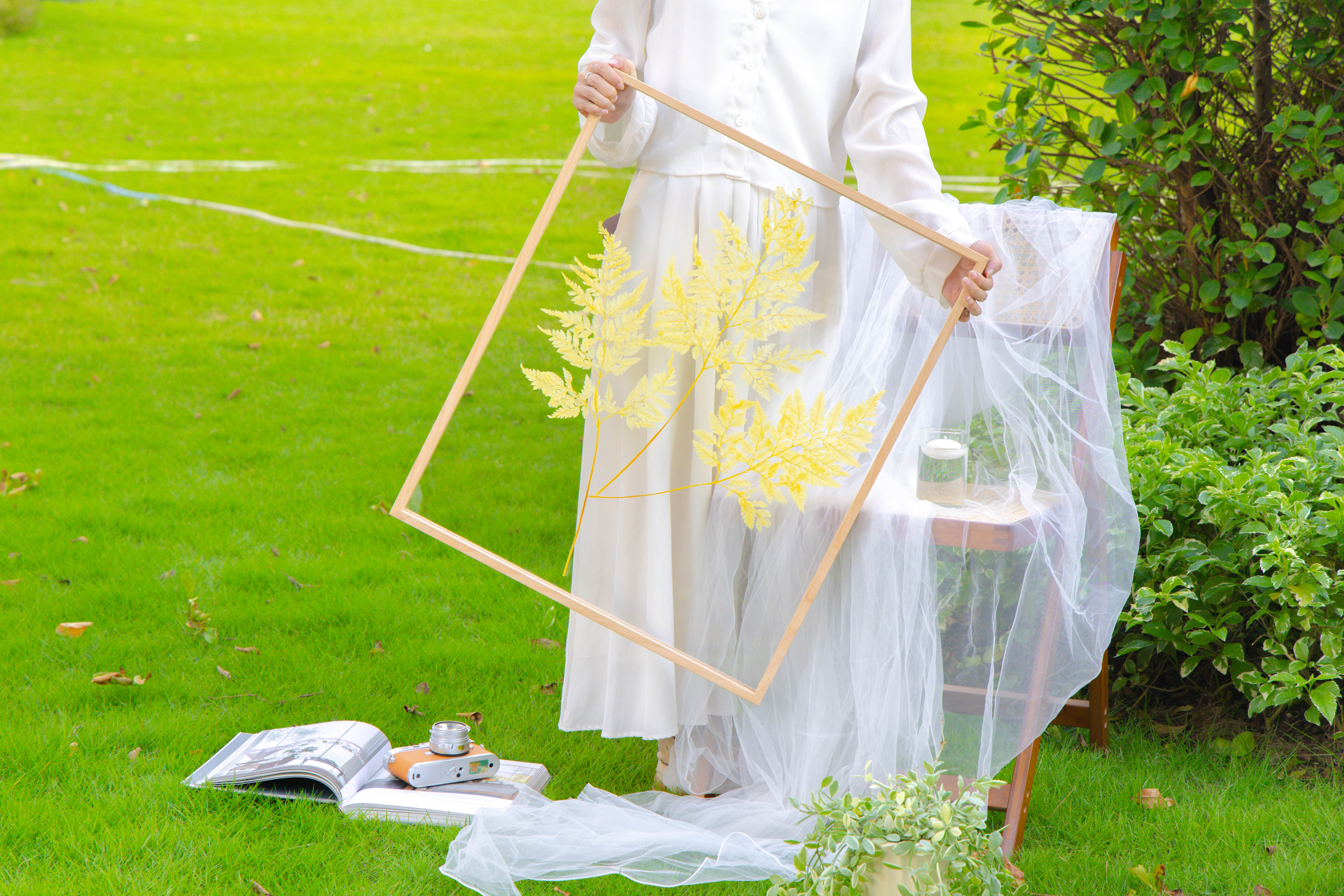 Customizable  NCYP Handmade 18x24" 20x24" Tabletop Wall Hanging Natural Wood Acrylic Artwork  Floating Frame - NCYPgarden