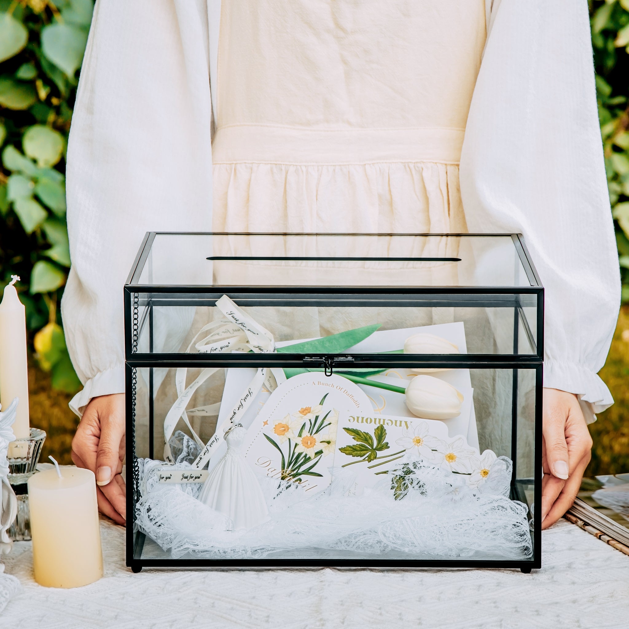 Wedding Glass Card Box NCYPgarden