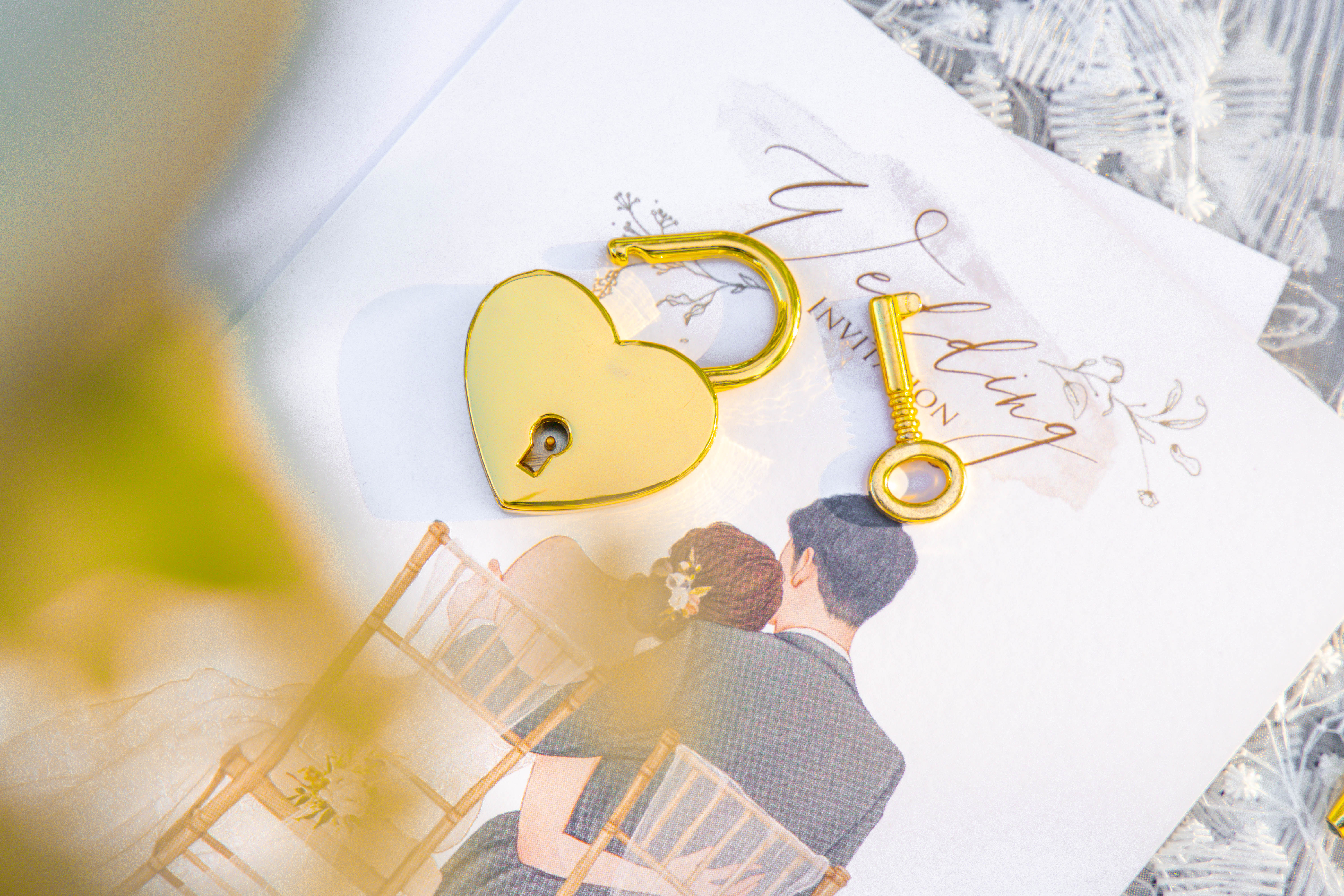 10.2" Handmade victorian Church  Gold Wedding Card Box with Slot and Lock - NCYPgarden