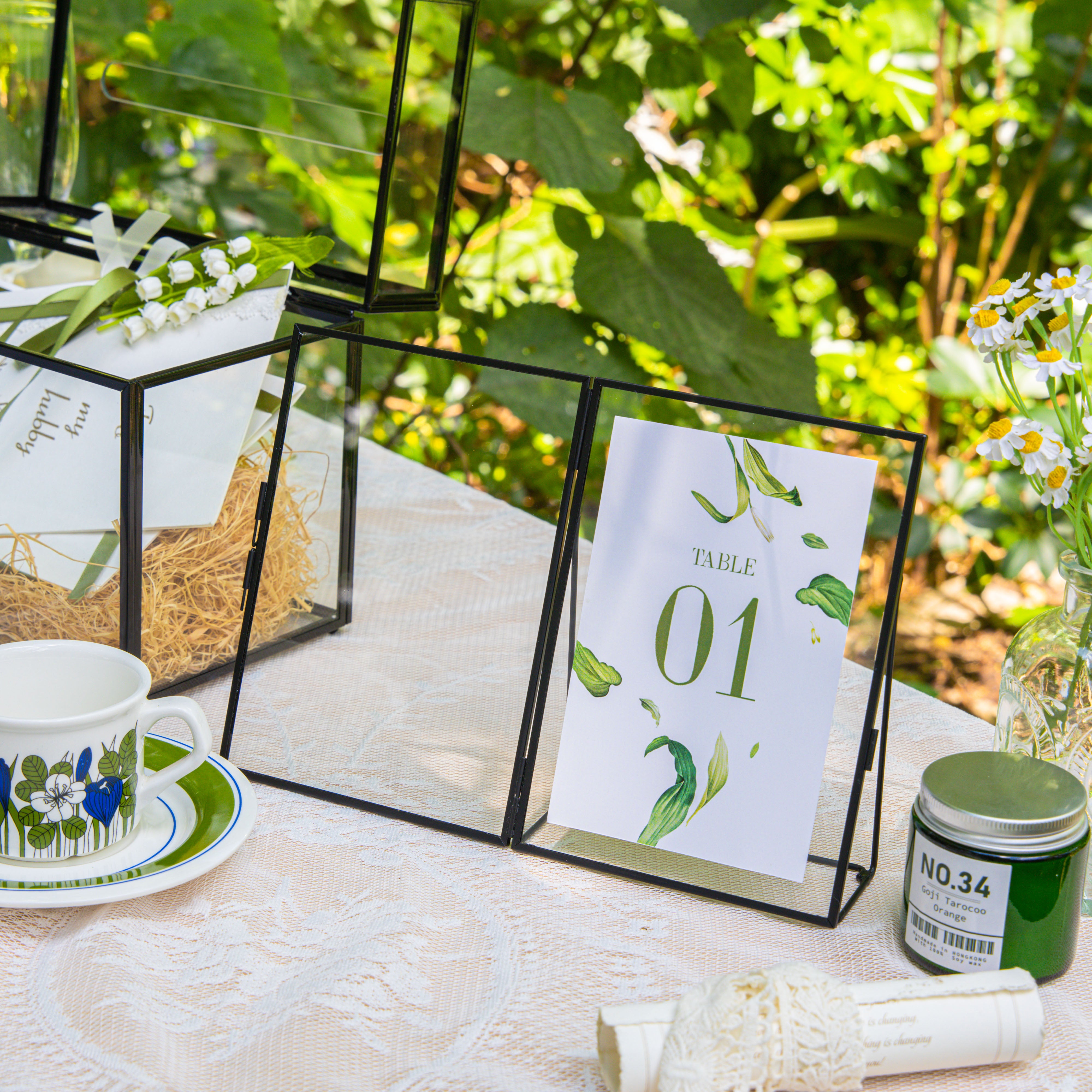 Modern Black Table Number Holder, 5X7'' Photo Picture Frame, for Outdo ...