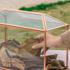 US Rose Gold Pink Pure Copper Standard Large Geometric Glass Card Box Terrarium with Slot, Lock, Handmade for Wedding Reception Wishwell - NCYPgarden