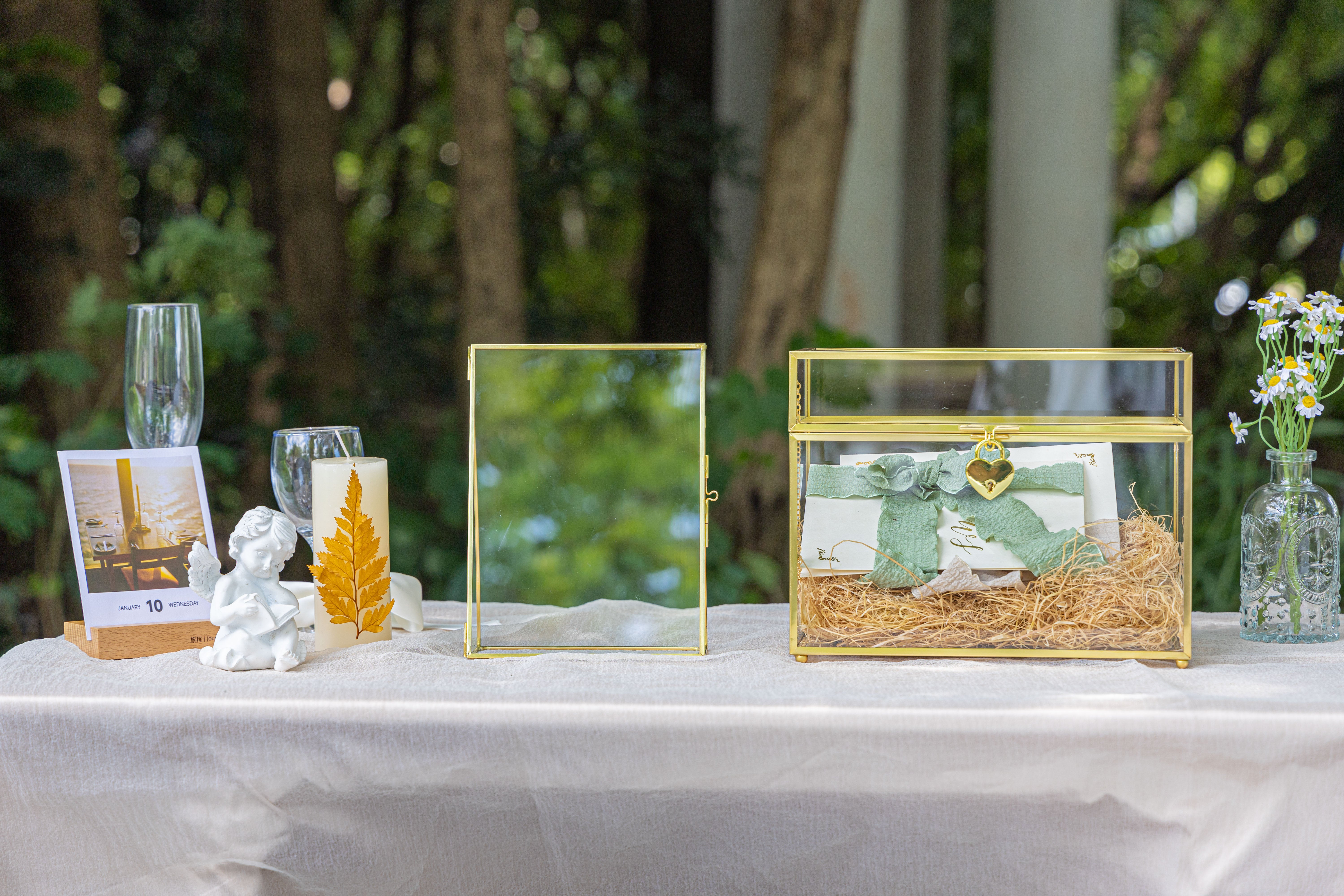 Gold Table Number Holder, 6''x8'' Wedding Photo Picture Frame, for Outdoor Garden Wedding, Bridal Shower - NCYPgarden