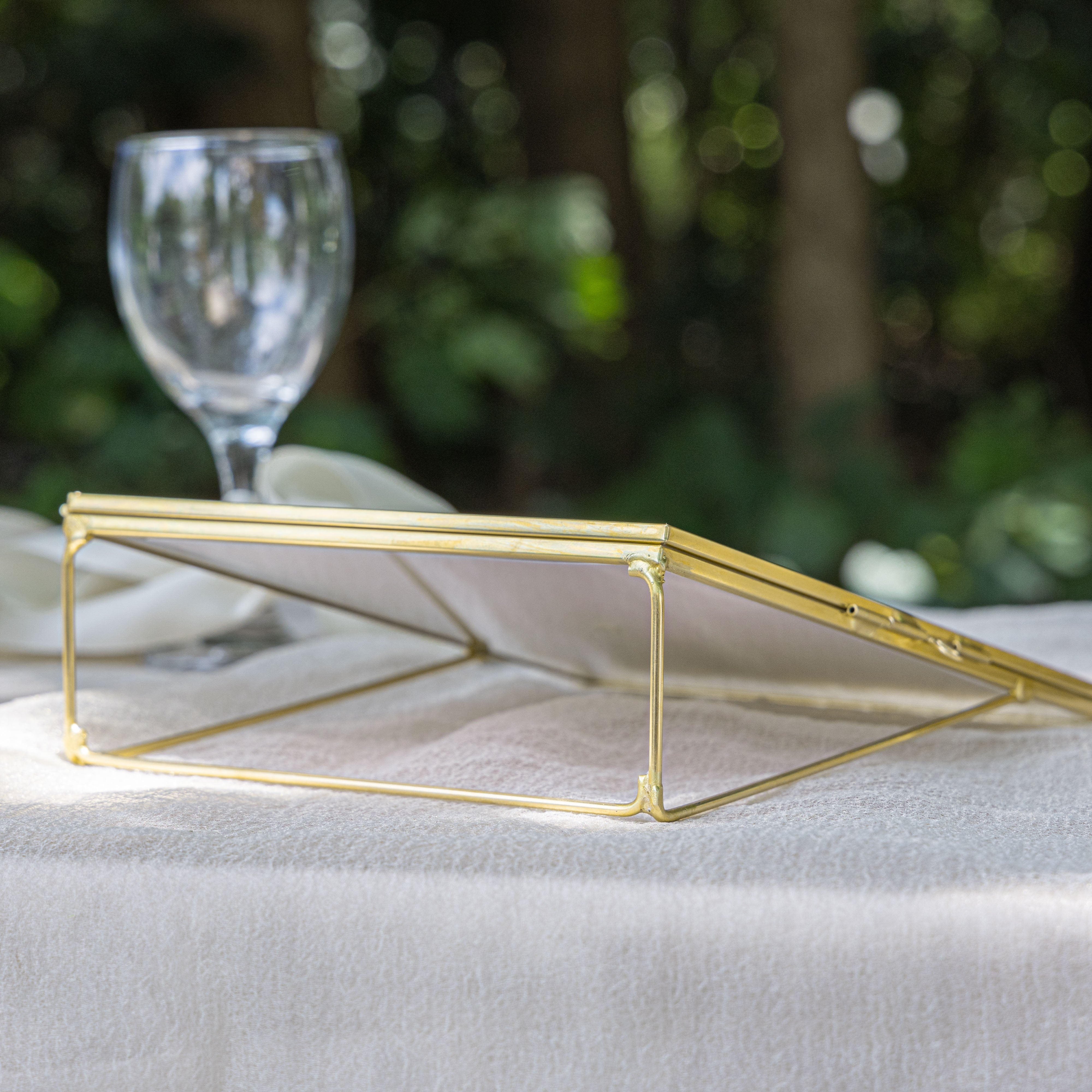 Gold Table Number Holder, 6''x8'' Wedding Photo Picture Frame, for Outdoor Garden Wedding, Bridal Shower - NCYPgarden