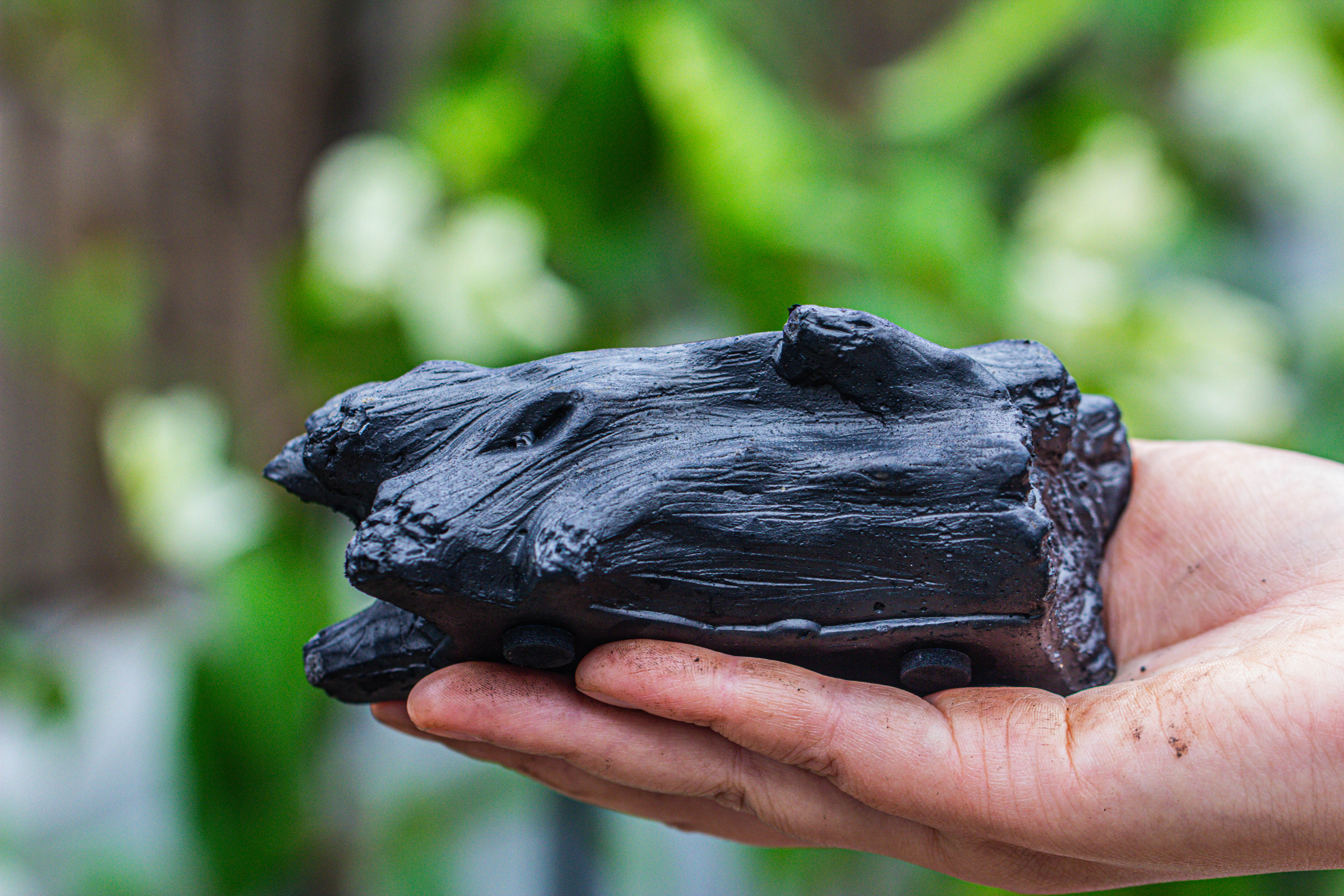small black tree stump like planter, for terrarium, microlandscape - NCYPgarden