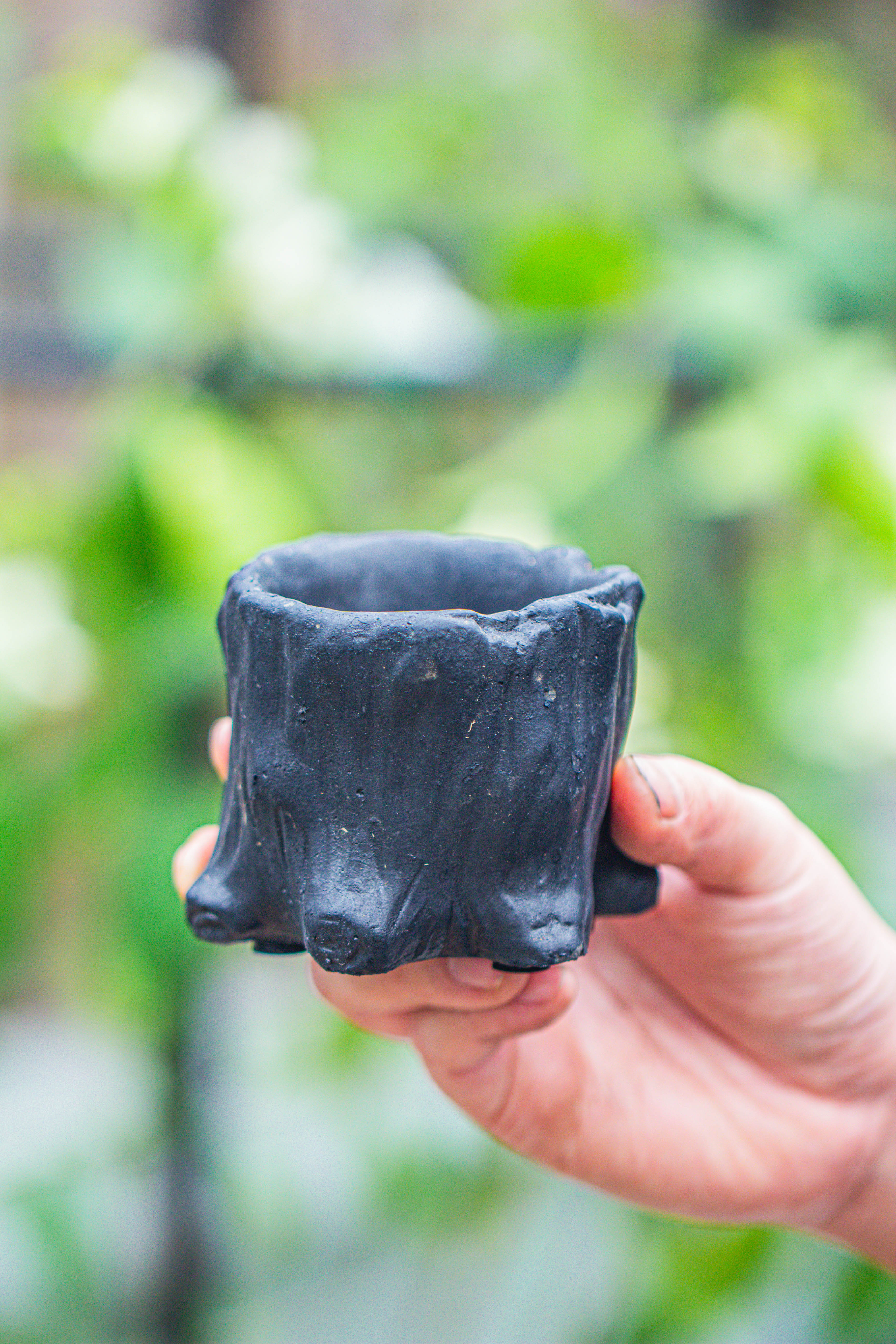 small black tree stump like planter, for terrarium, microlandscape - NCYPgarden