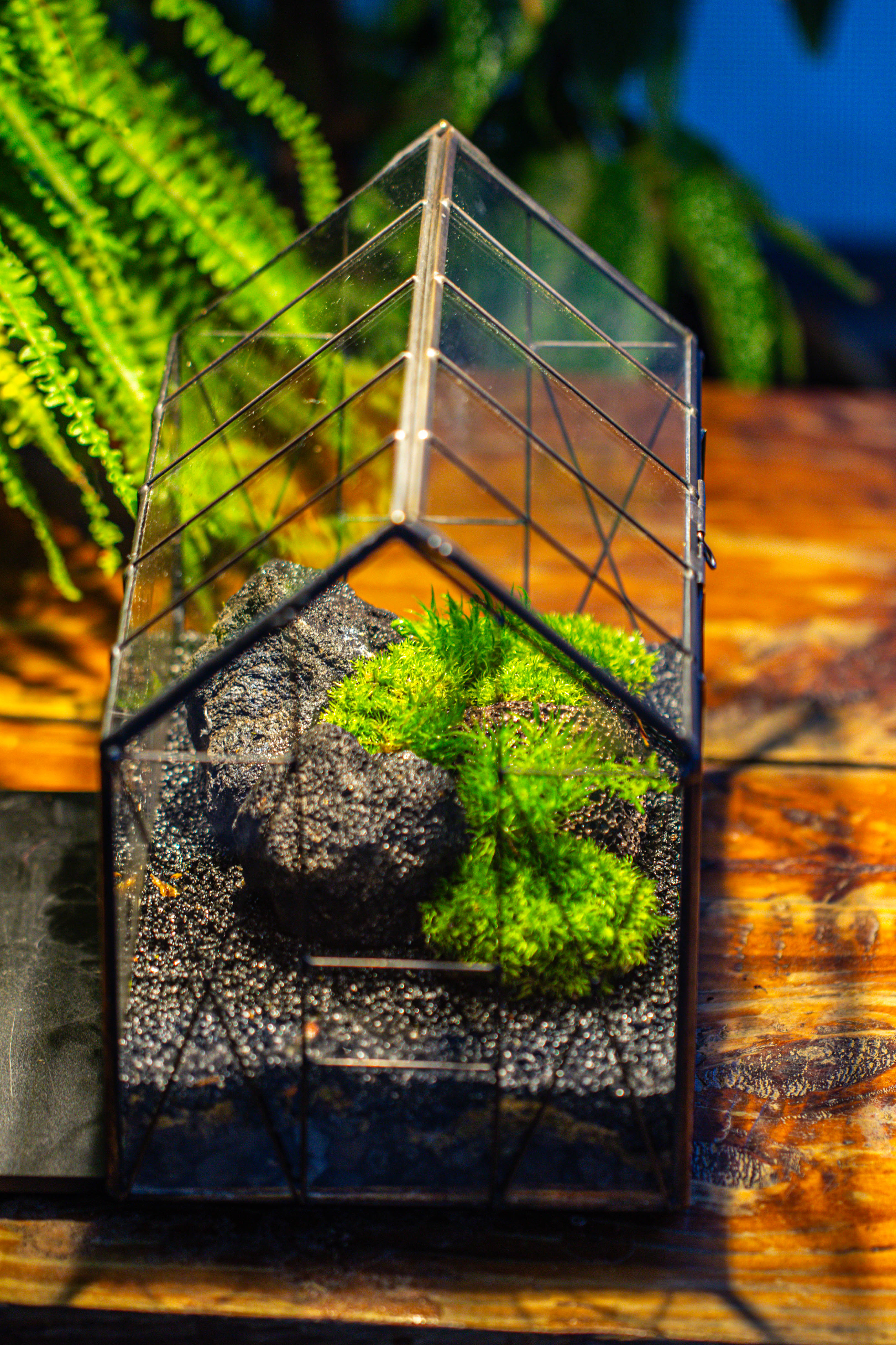 房子上开门 谷仓 黑火山岩 - NCYPgarden