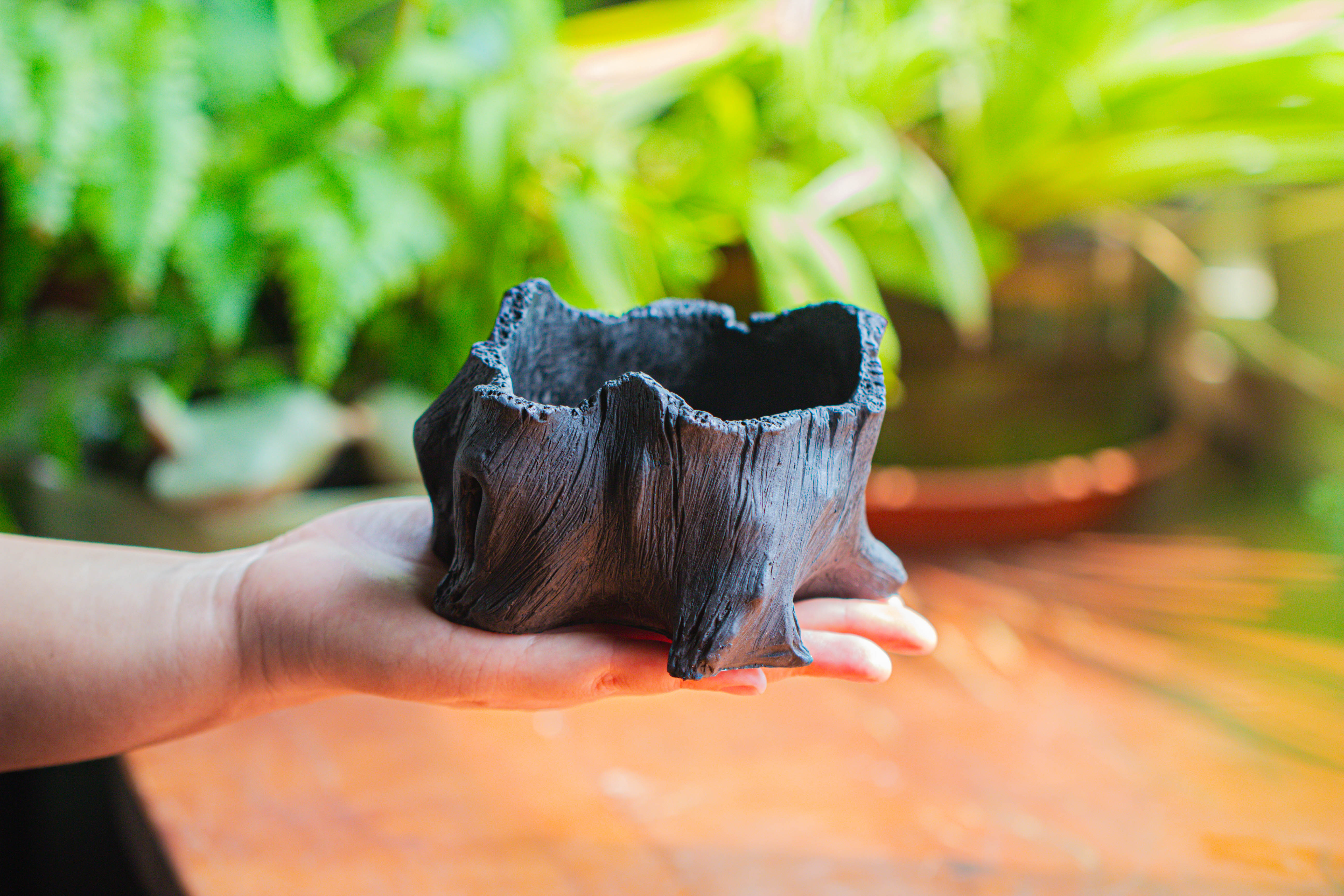 small black tree stump like planter, for terrarium, microlandscape - NCYPgarden