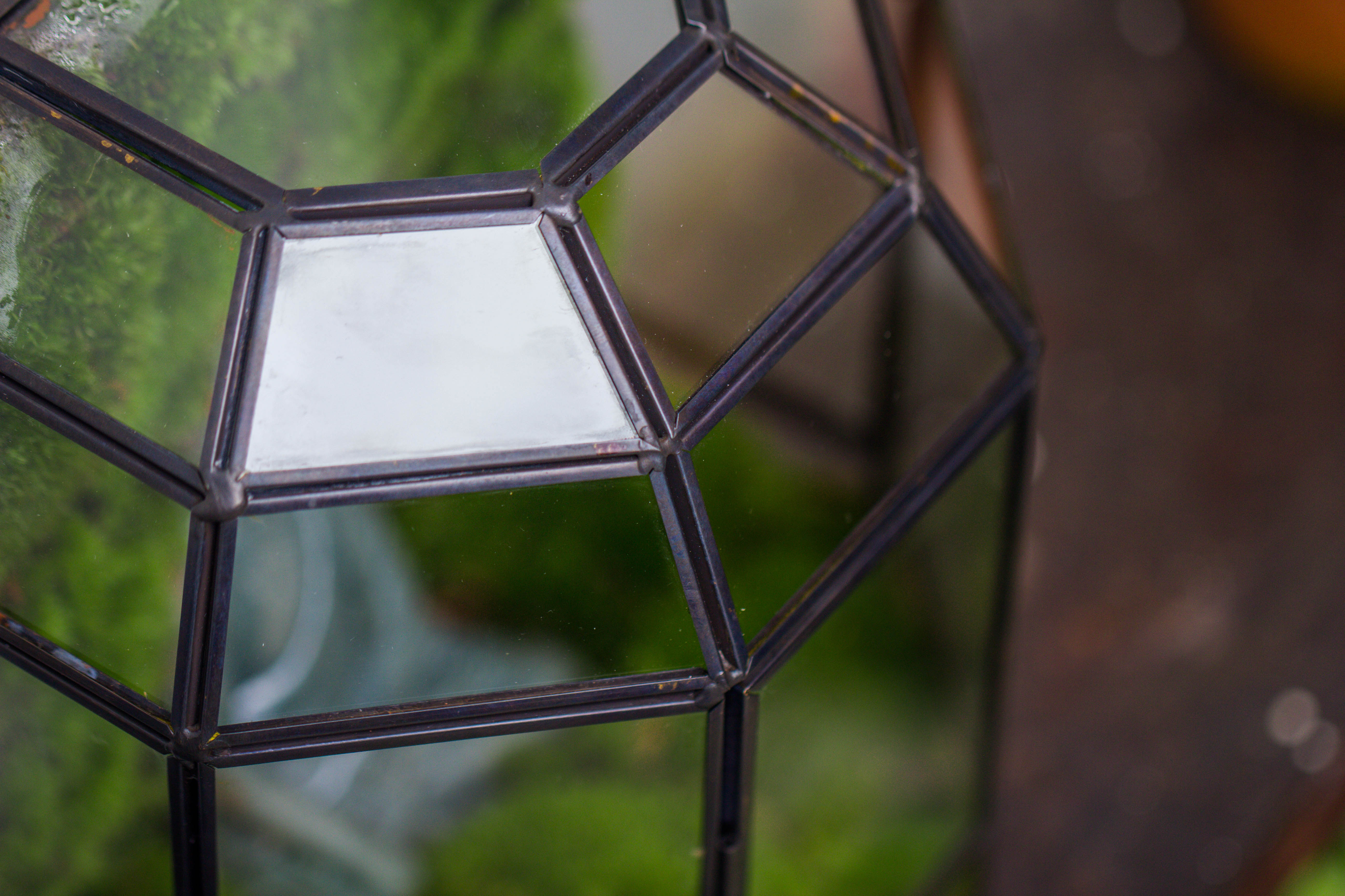 NCYP Half Dome Geometric Glass Terrarium Round, Closed Succulents Planter Pot Miniature Landscape Bonsai Container - NCYPgarden