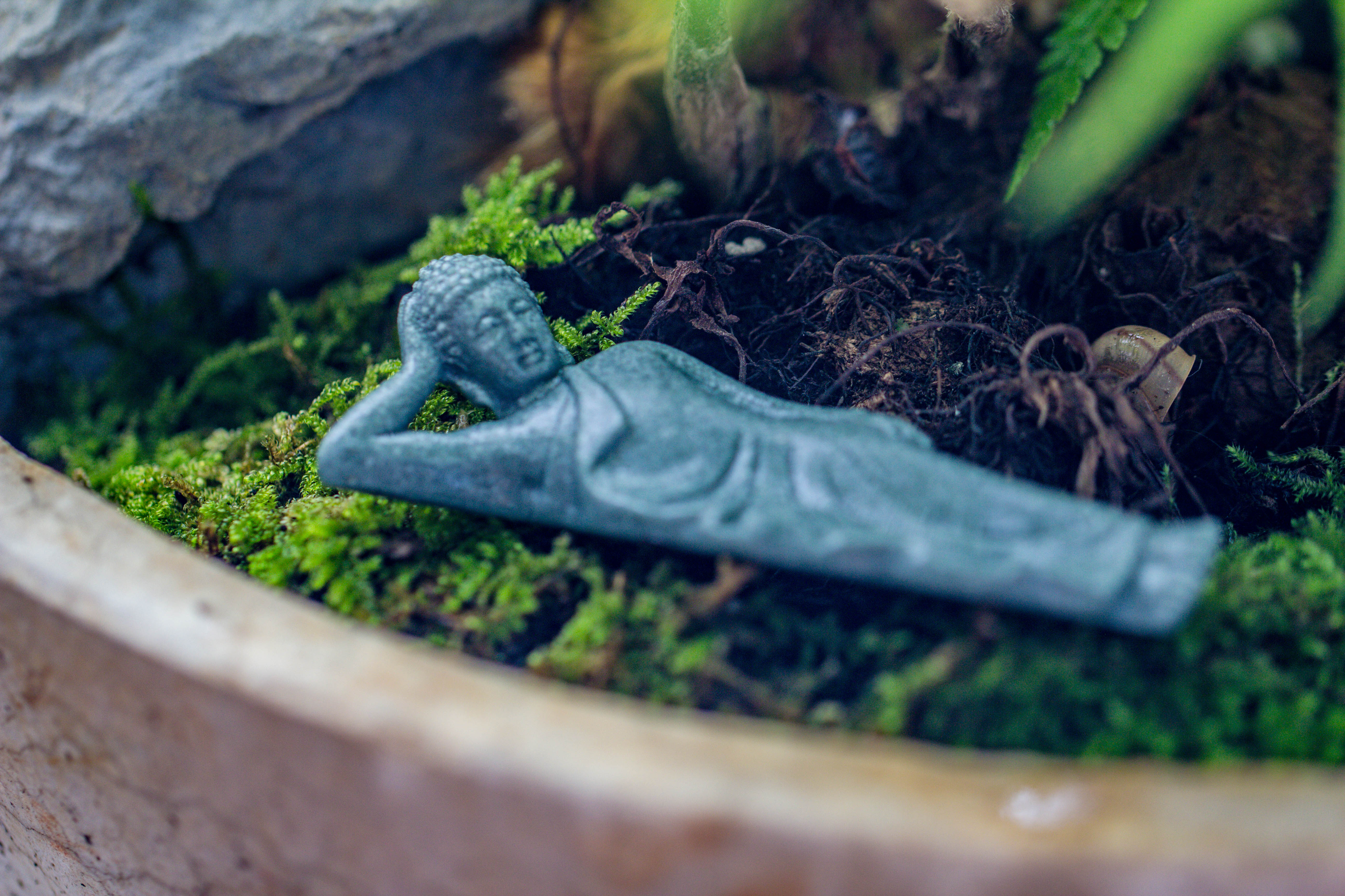 Buddha Bodhisattva Miniature figurines（Buddha lying down） for Terrarium, Bonsai, Miniature, Aquarium, Micro landscape, - NCYPgarden