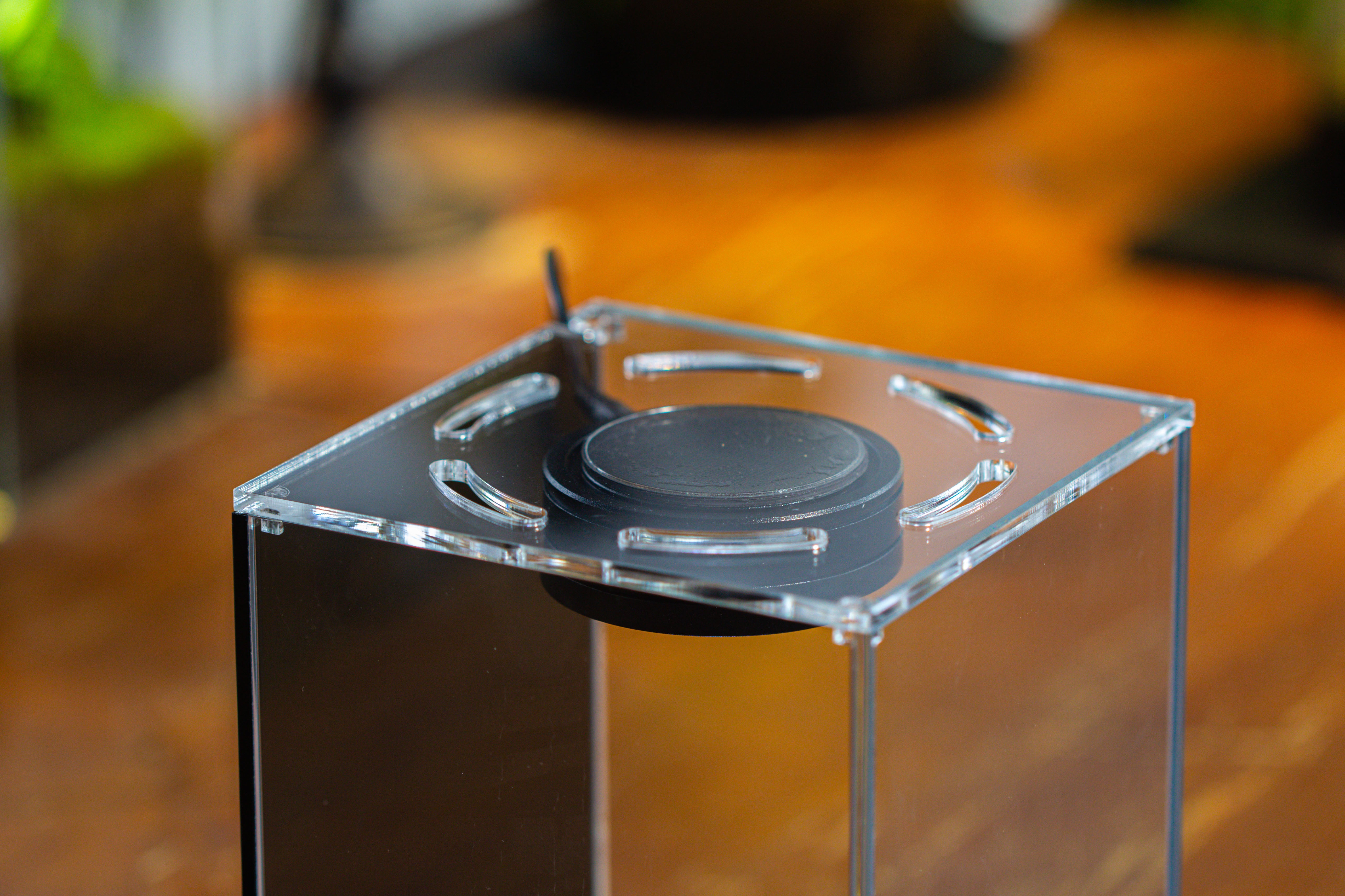 Watertight Glass Terrarium with LED Grow Light, Acrylic Lid for Moss Wall, vertical planting -15x15x20cm / 5.9x5.9x7.8 - NCYPgarden