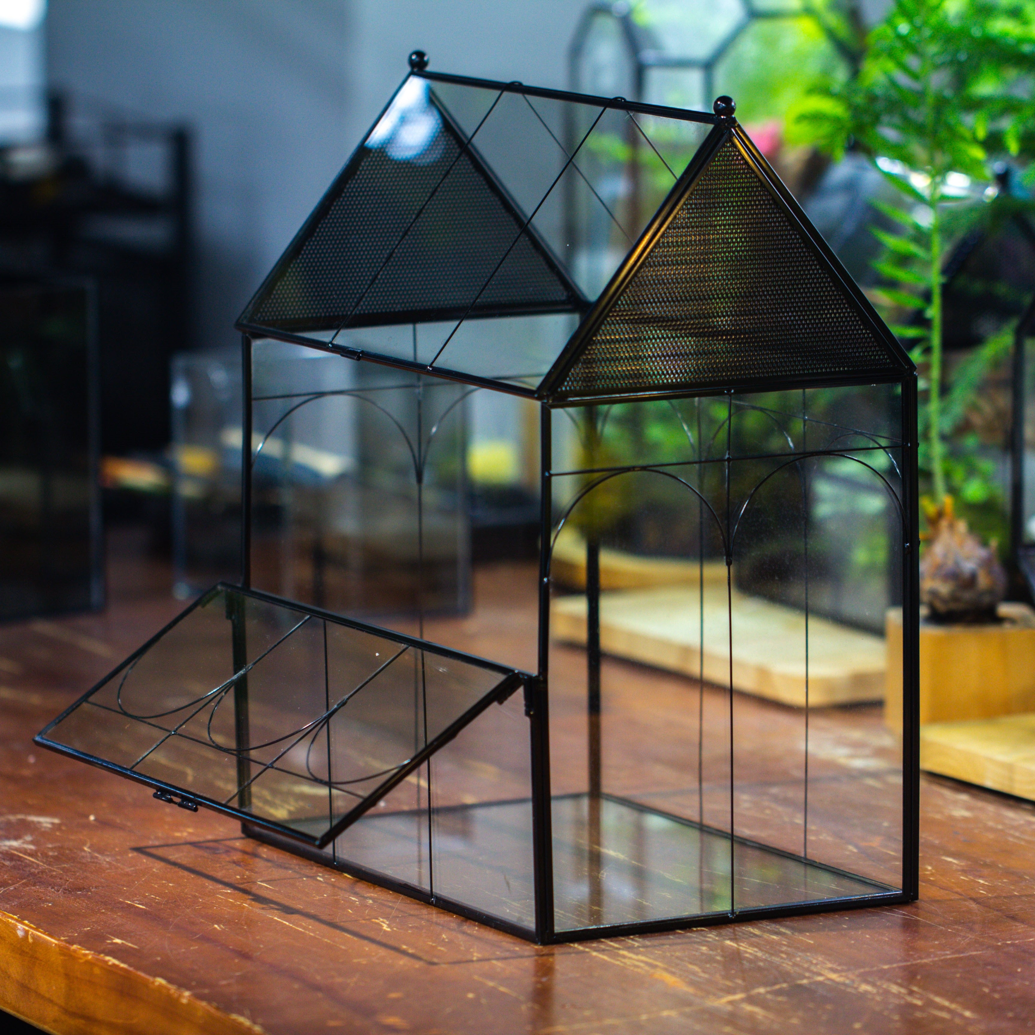 Large Vintage House Shape Insect Terrarium with Vent for Tarantulas, Mantis, Stick Insects -13" - NCYPgarden