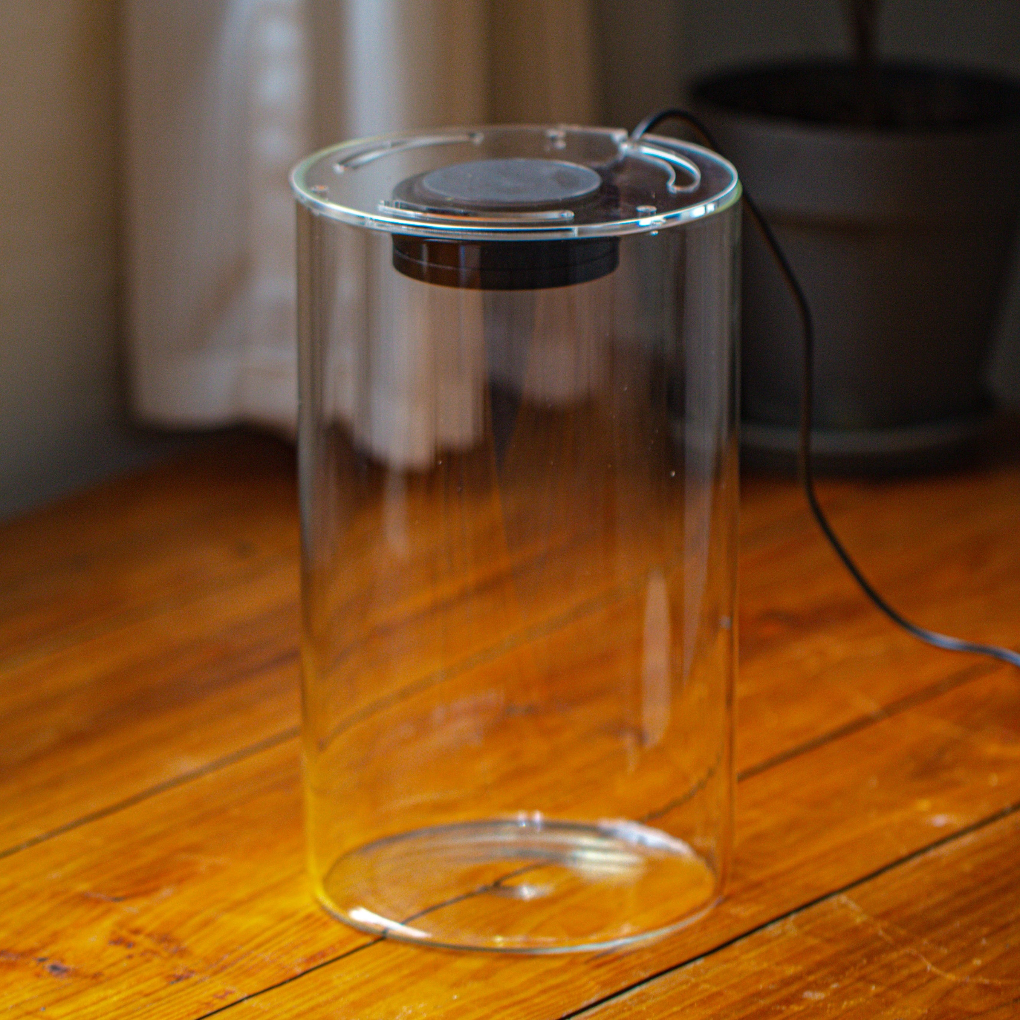 Large Cylinder Terrarium with LED Grow Lamp, Acrylic Lid Set for Bog, Carnivorous plants -15x30cm - NCYPgarden