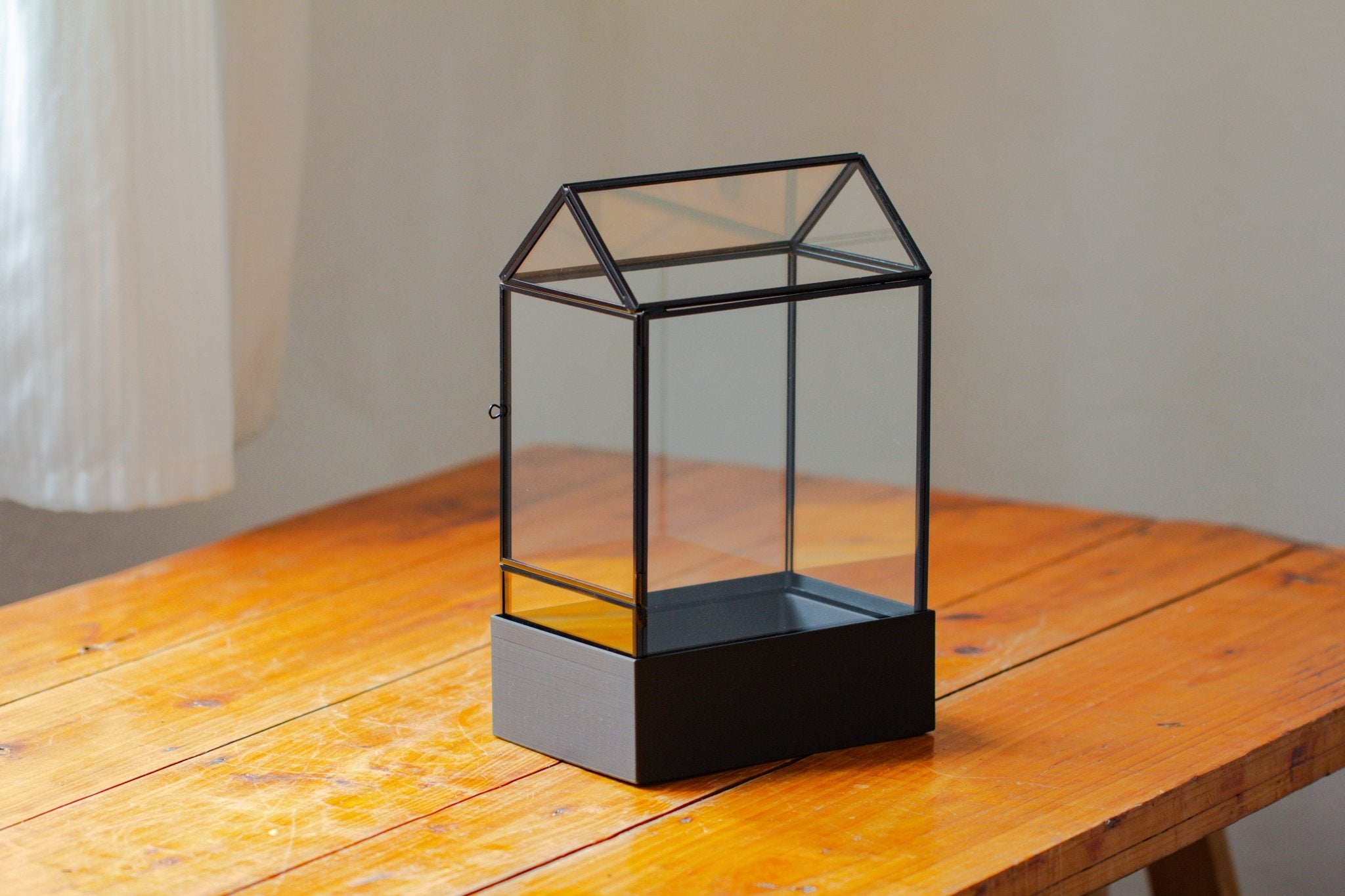 11“ Tall Glass Terrarium with Water - Holding Base and Side Door - NCYPgarden