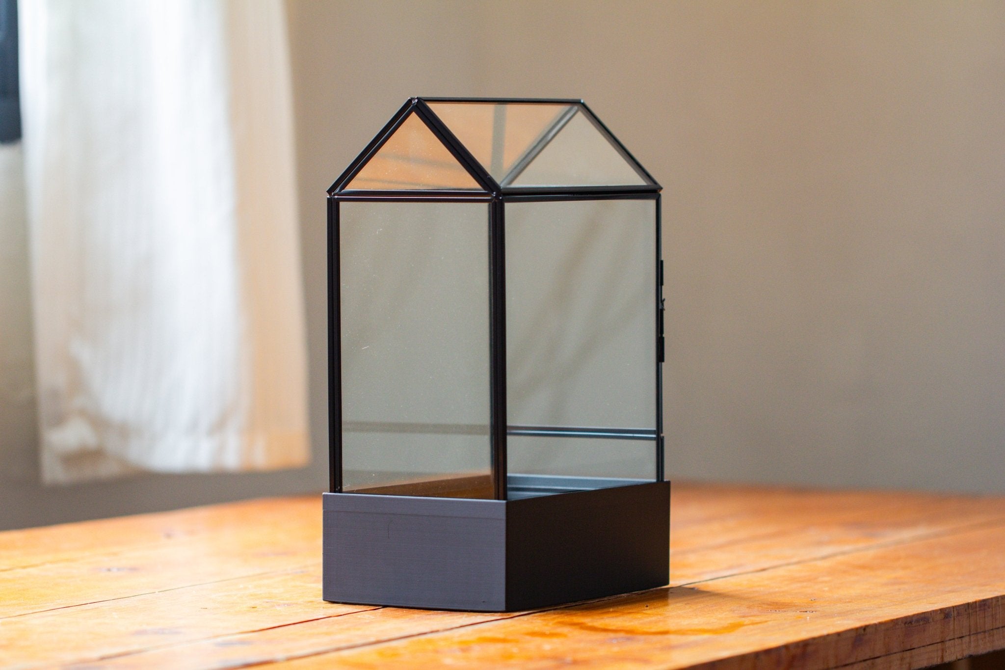 11“ Tall Glass Terrarium with Water - Holding Base and Side Door - NCYPgarden