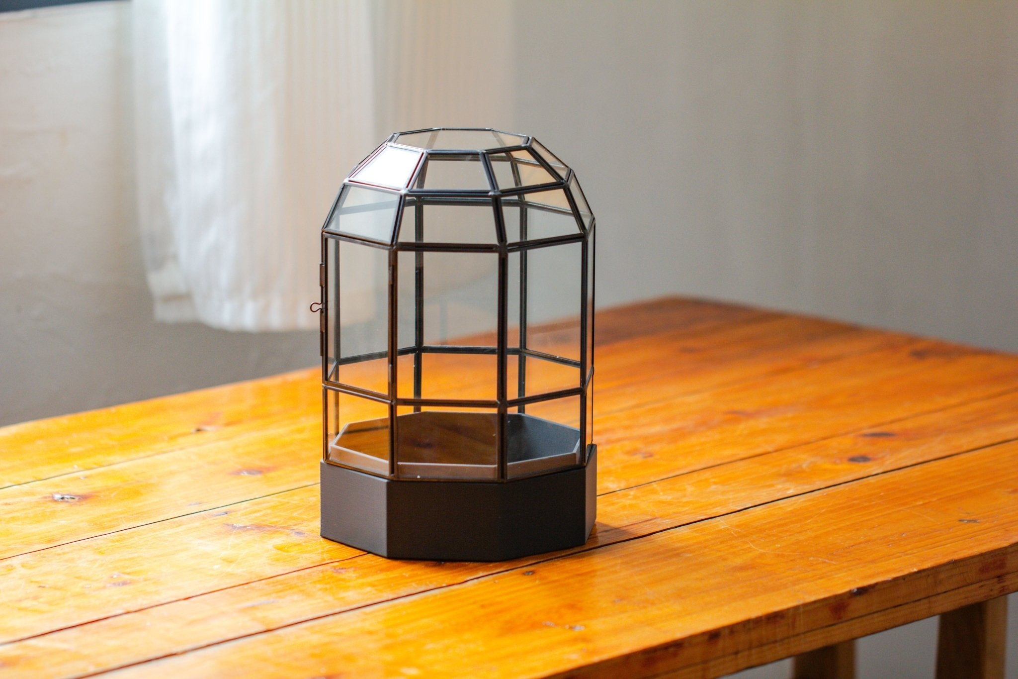 10" Tall Dome Glass Terrarium with Water - Holding Base and Door - NCYPgarden