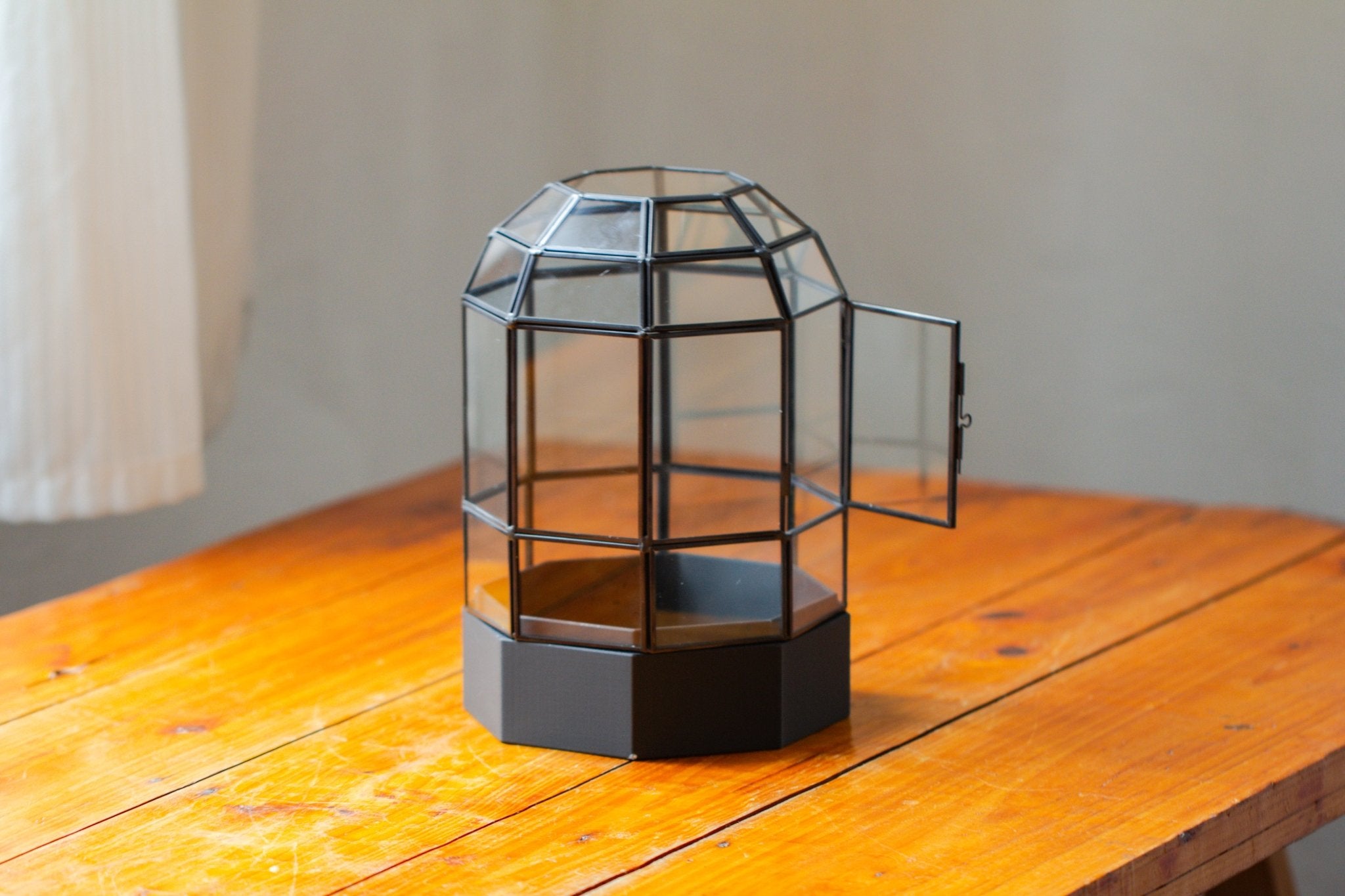 10" Tall Dome Glass Terrarium with Water - Holding Base and Door - NCYPgarden