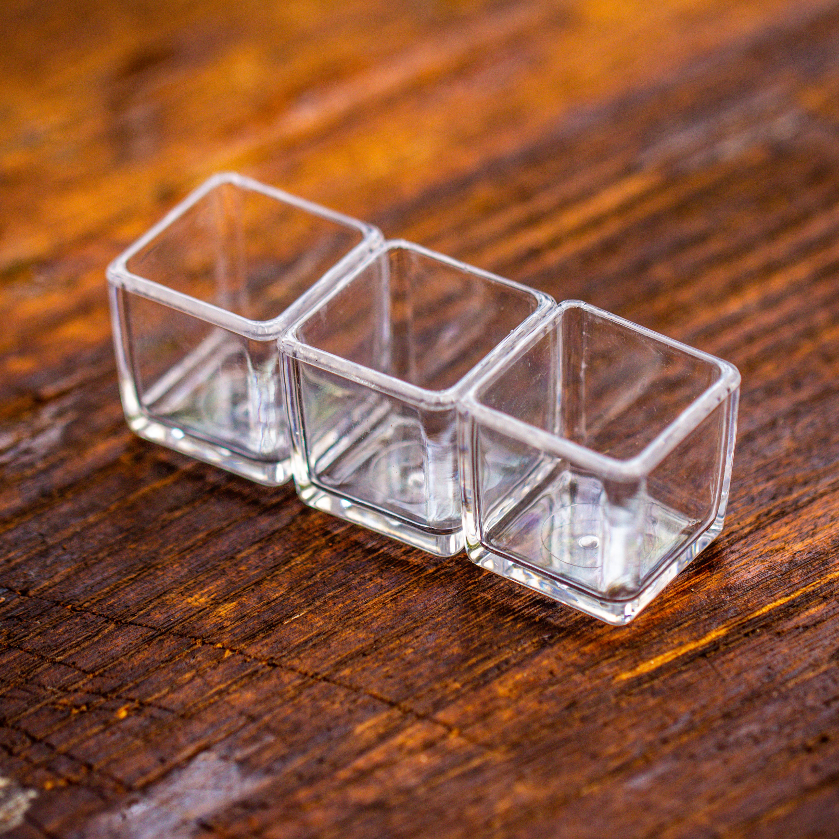 40 units Mini Acrylic Square Pot for Moss -3cm / 1.2" side length - NCYPgarden