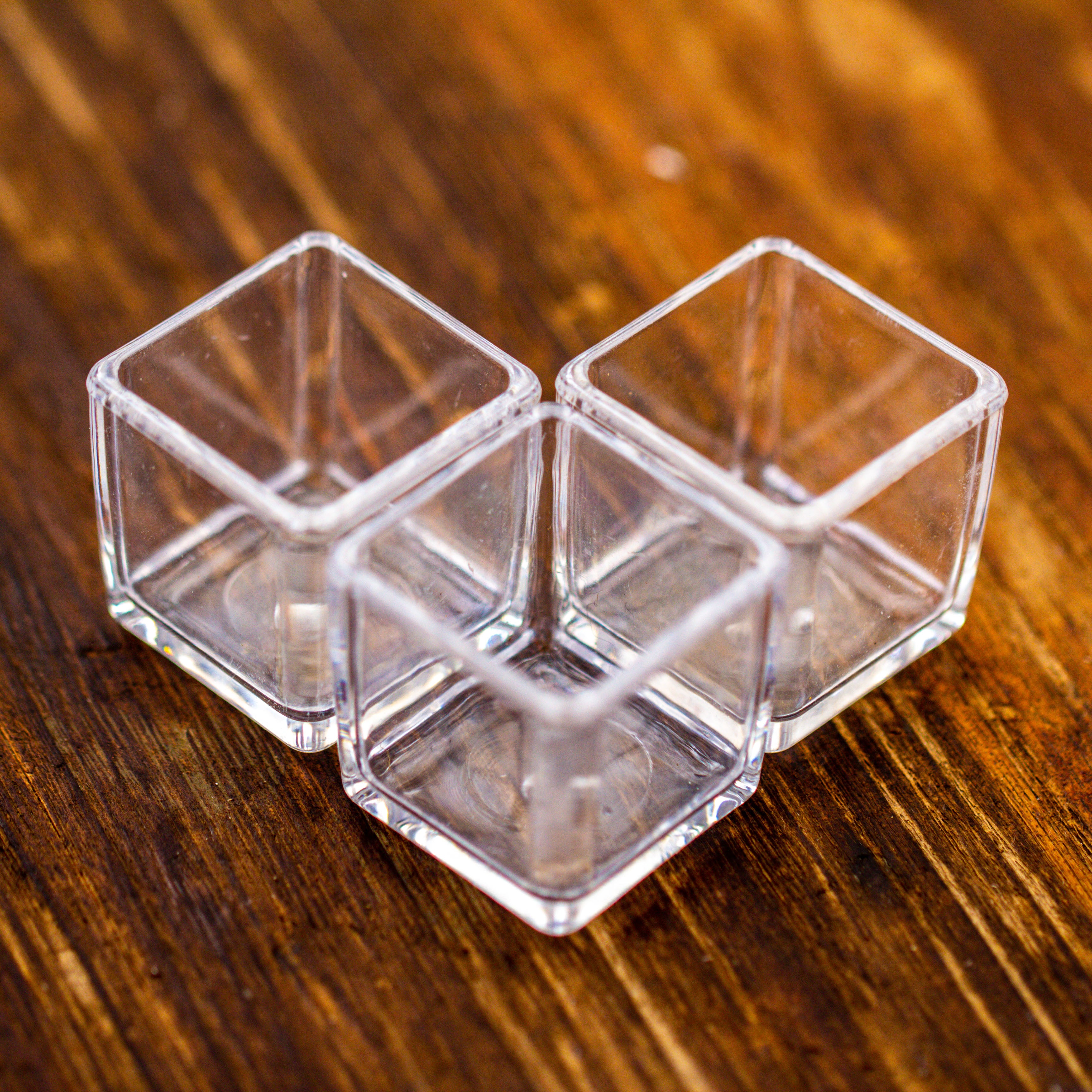 40 units Mini Acrylic Square Pot for Moss -3cm / 1.2" side length - NCYPgarden