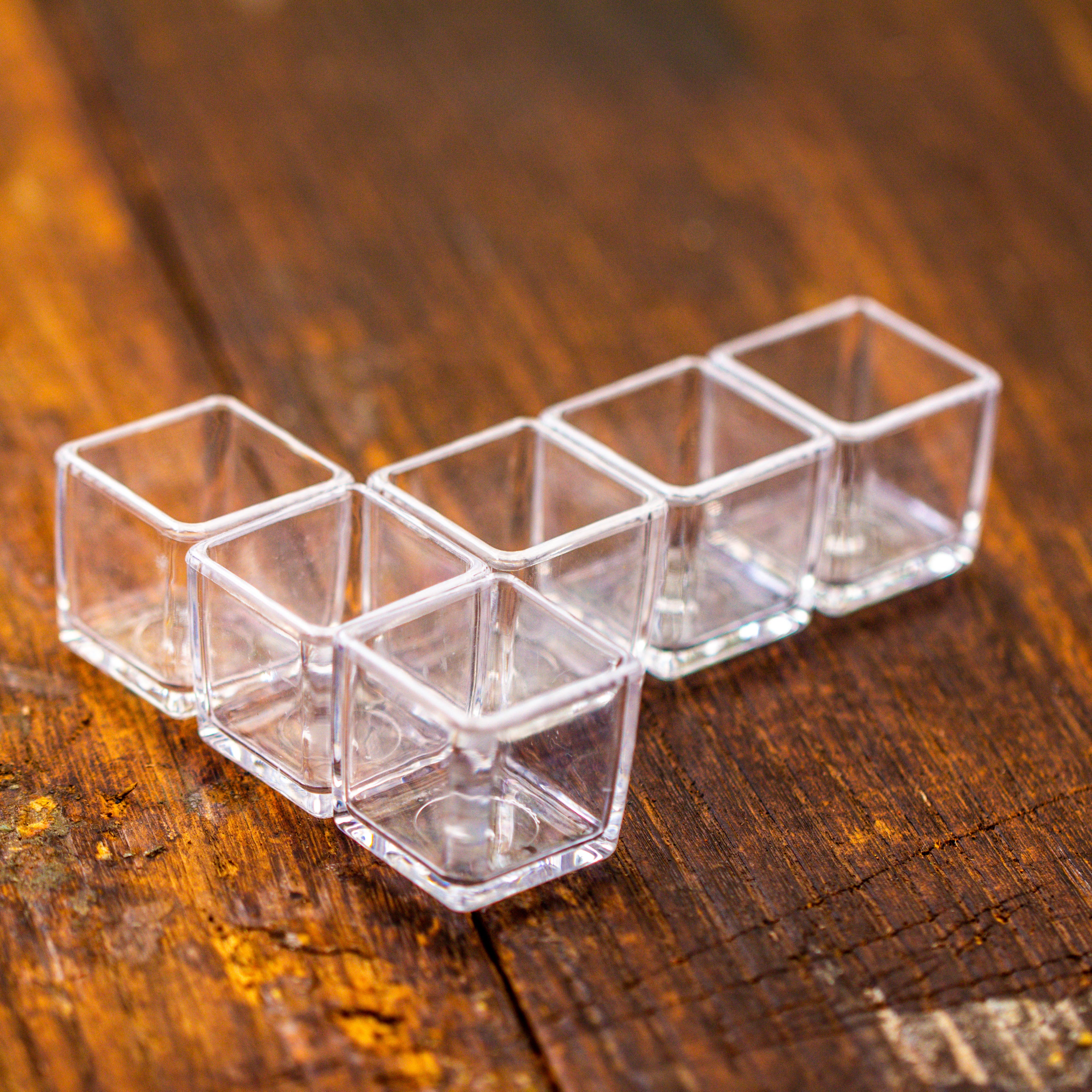 40 units Mini Acrylic Square Pot for Moss -3cm / 1.2" side length - NCYPgarden