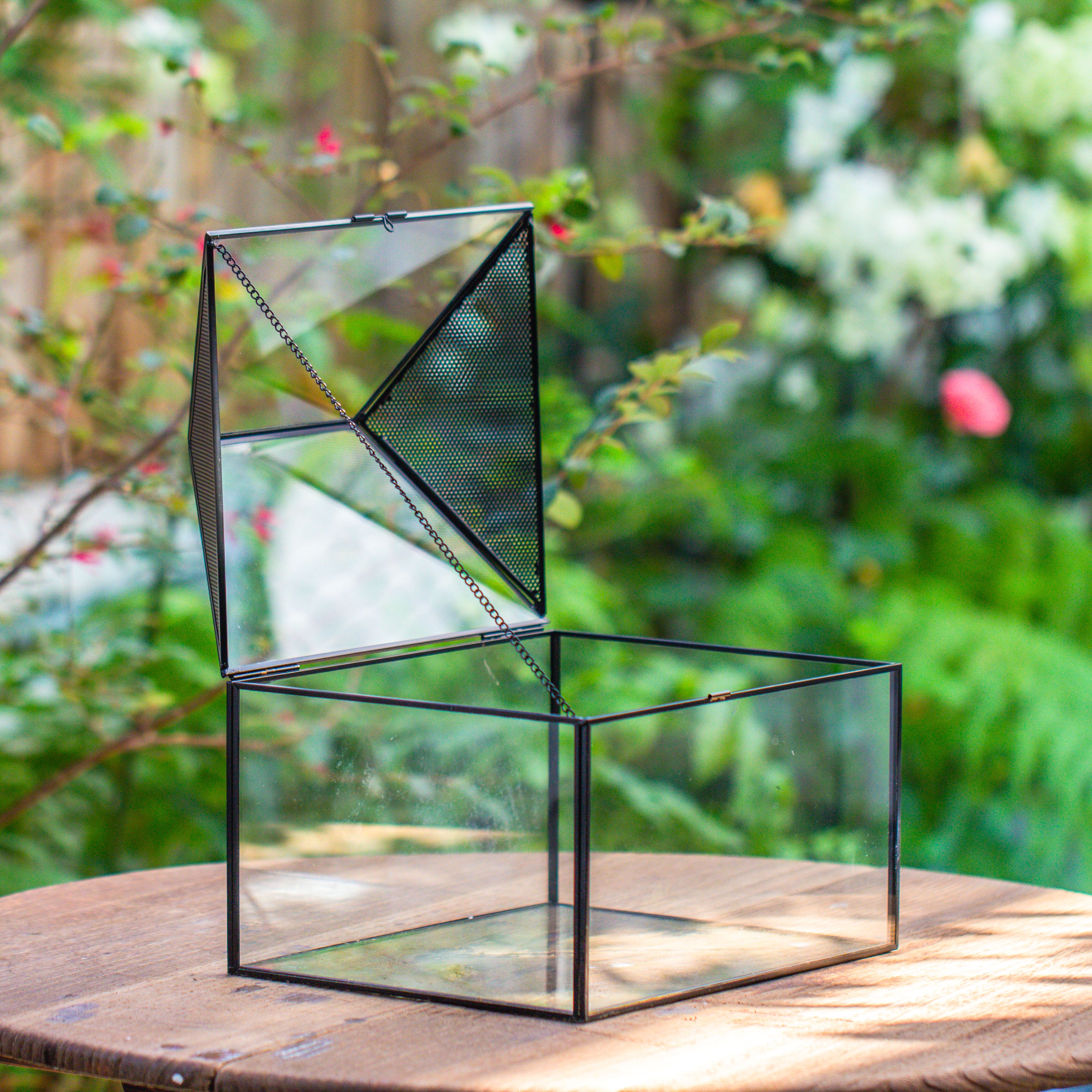 Handmade Medium House Shape Terrarium Enclosure with Mesh Vent for Insects, Terrarium Only - NCYPgarden