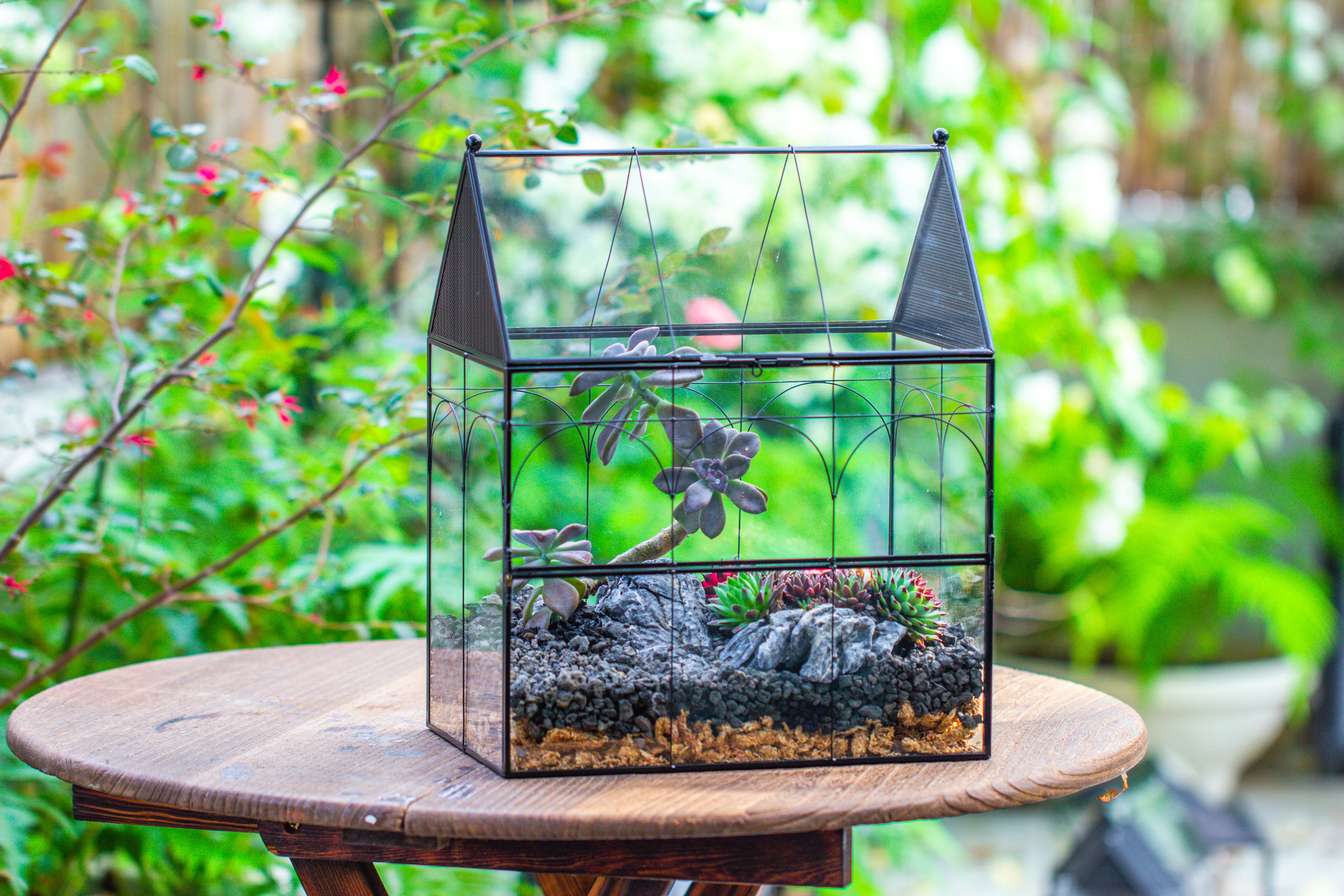 Large Vintage House Shape Insect Terrarium with Vent for Tarantulas, Mantis, Stick Insects -13" - NCYPgarden