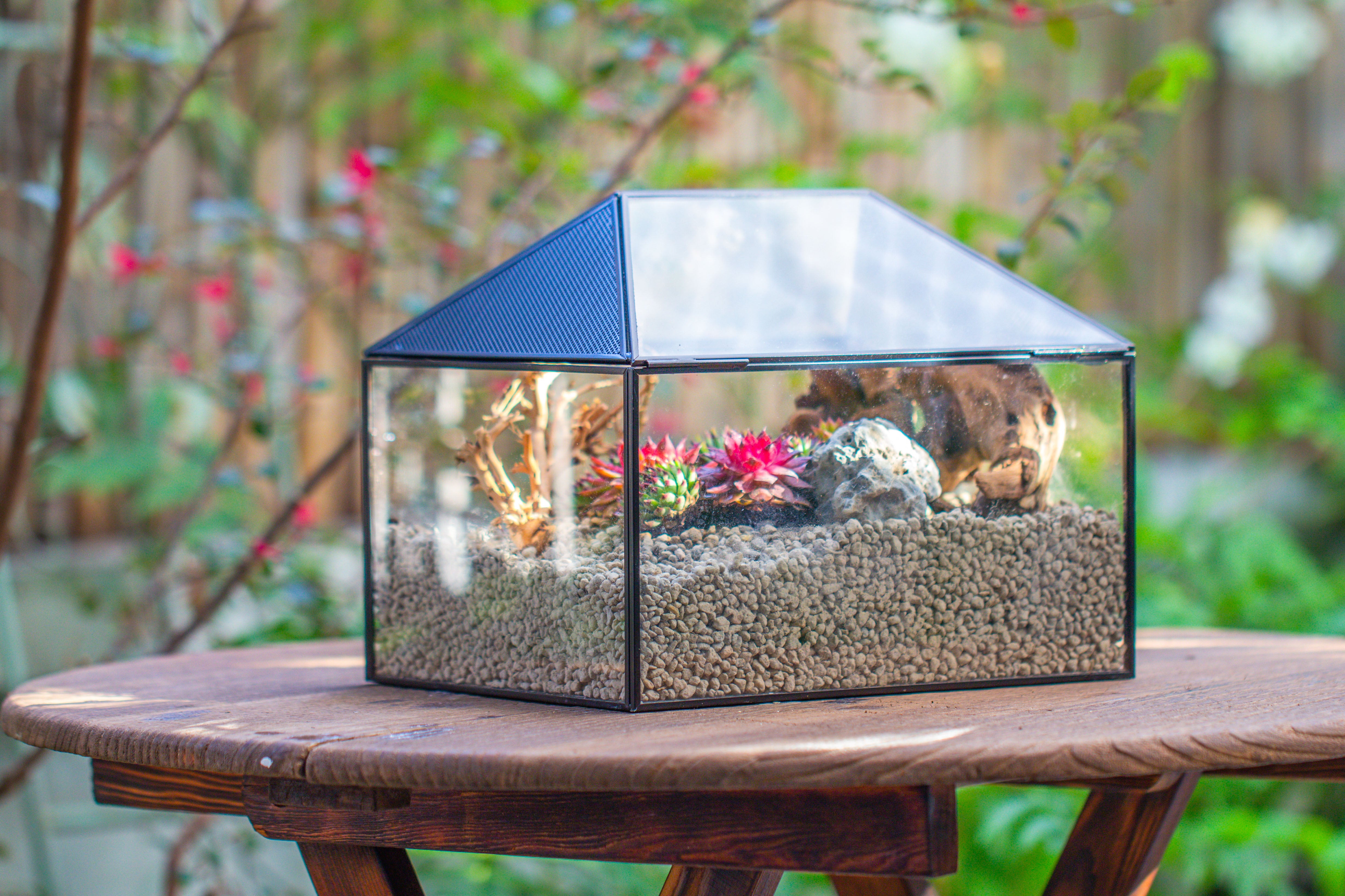Handmade Medium House Shape Terrarium Enclosure with Mesh Vent for Insects, Terrarium Only - NCYPgarden
