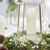 Handmade Gold Echelon Geometric Glass Terrarium Holder Lantern Hanging for Succulents Candles - NCYPgarden