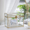 Handmade Vintage Geometric Glass Card Box Organizer Terrarium with Latch for Wedding Reception - NCYPgarden