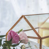 Geometric Glass Card Box Terrarium Rose Gold Handmade Pure Copper House Shape for Wedding Receiption - NCYPgarden