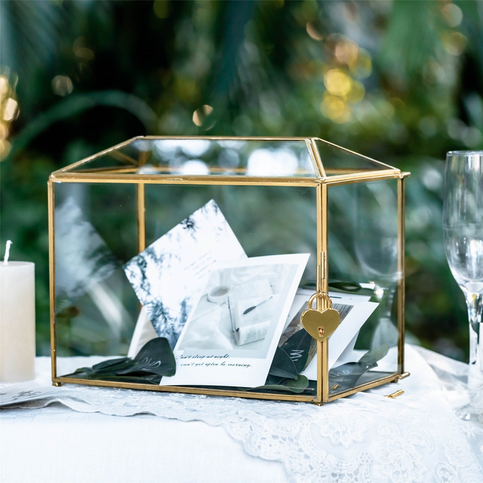 Wedding Glass Card Box NCYPgarden