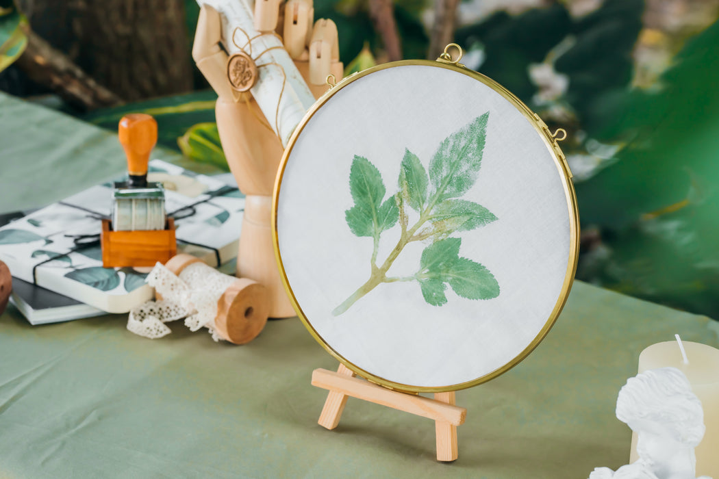NCYP Wall Hanging Round 8" 10" 12" Herbarium Brass Glass Frame for Pressed Flowers, Poster, Double Glass, floating Frame - NCYPgarden