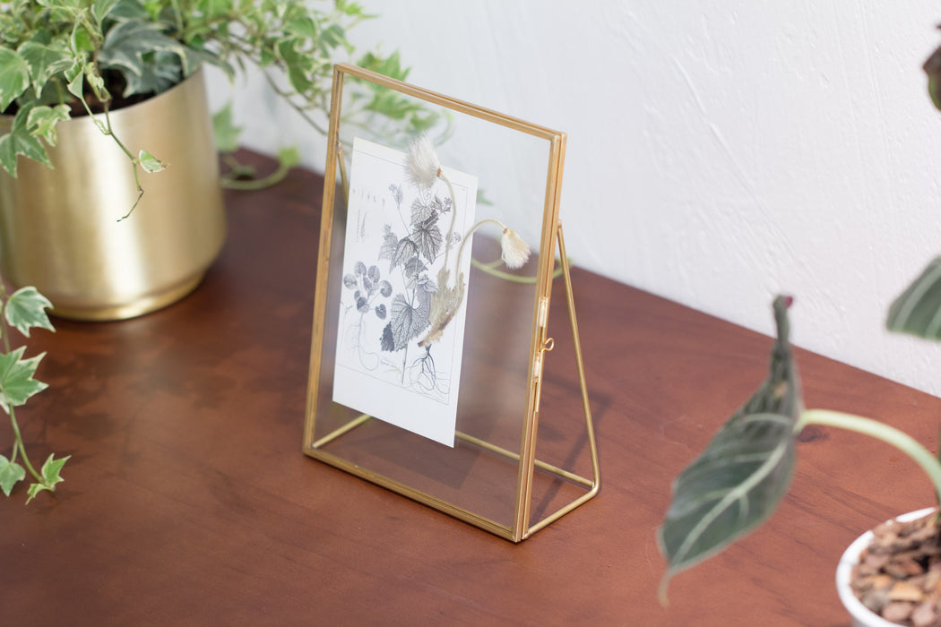 NCYP Tabletop Gold 5x7, 6x8 5.5x7 Brass Glass Photo Picture Display Frame - NCYPgarden