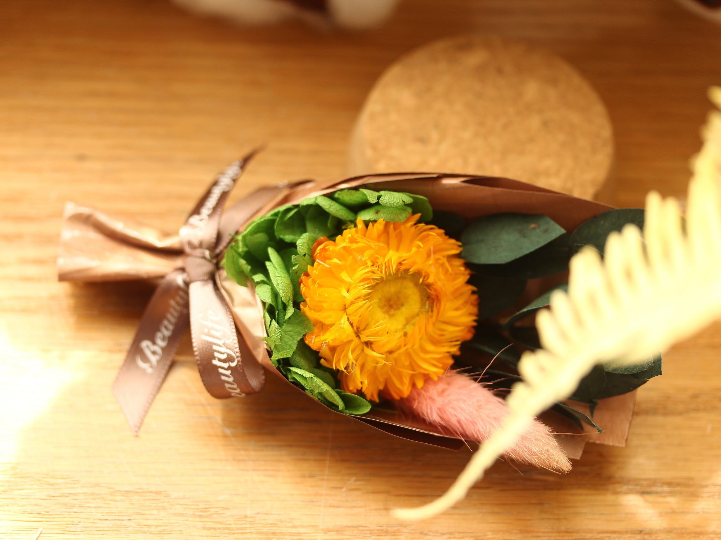 Dried Flowers Terrarium Gift Set Dried Strawflower Bouquet in Glass Tube - NCYPgarden
